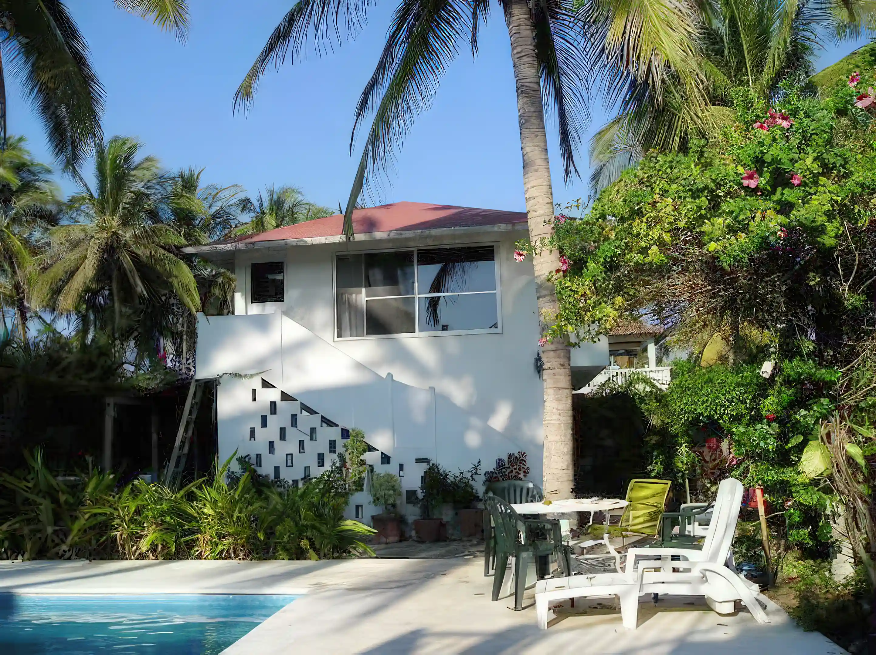 Suites building and pool