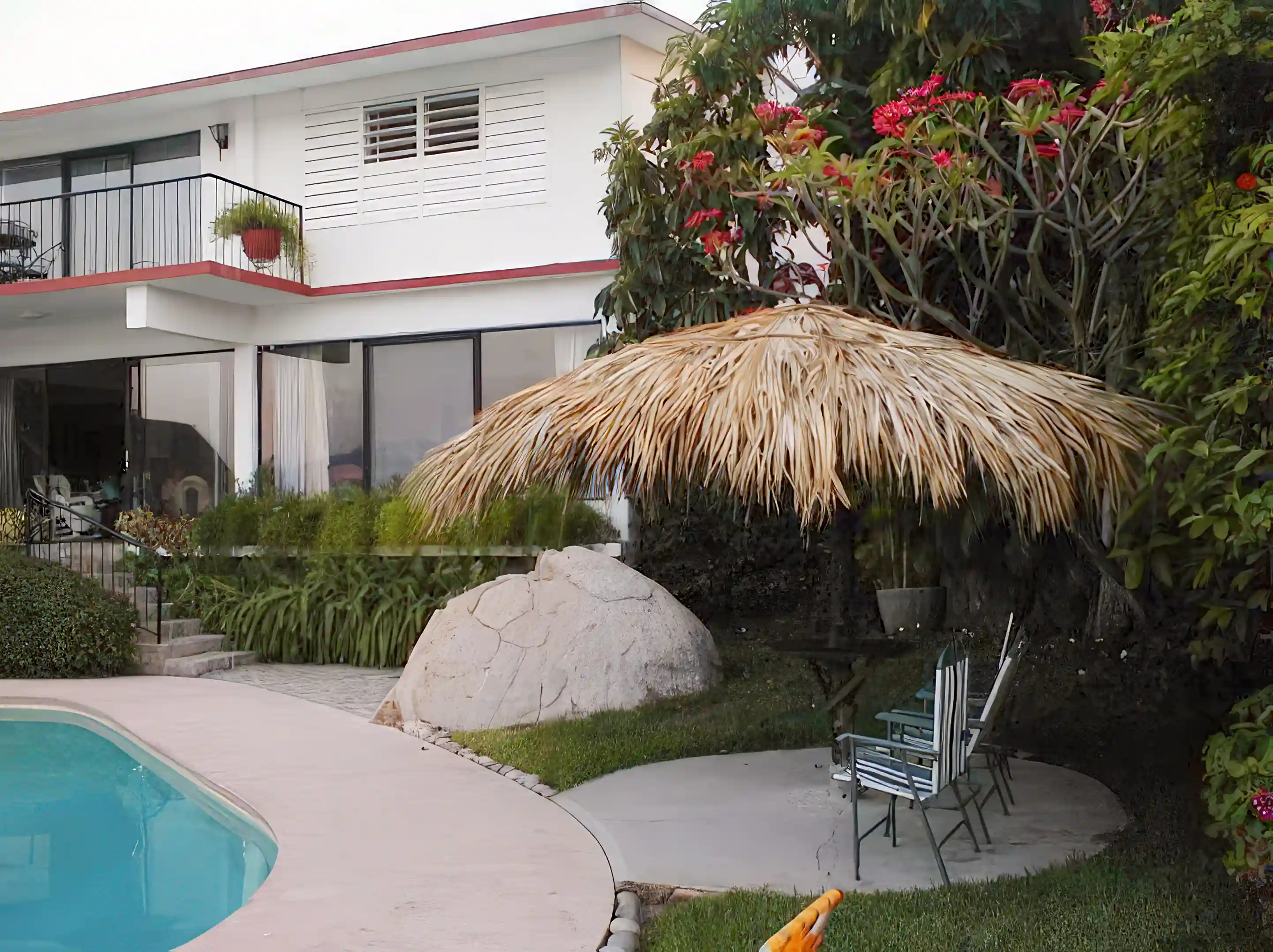 House and small palapa lounge area