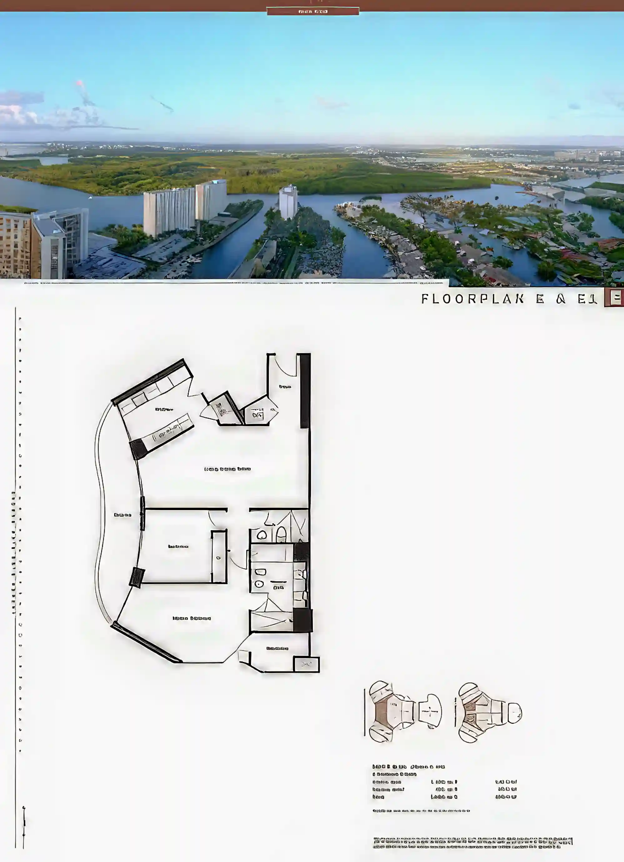 Views and Floor Plan 2bd & 2Bh
