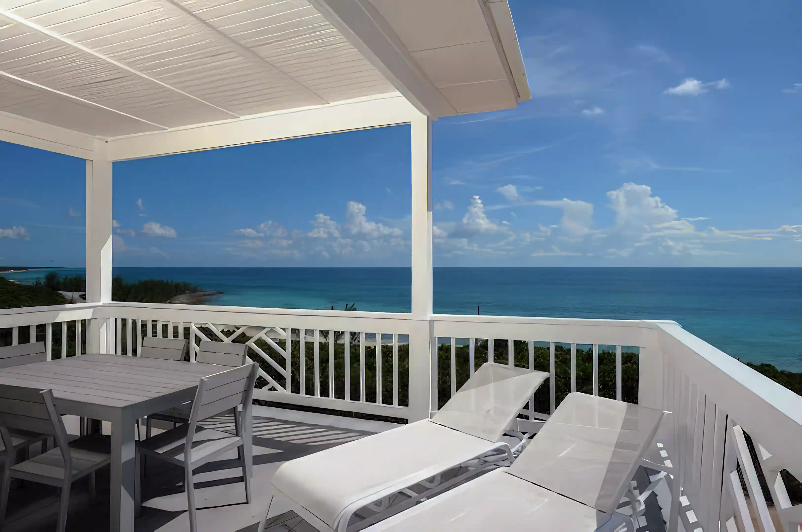 View from the west deck, facing the sunset Deck...
