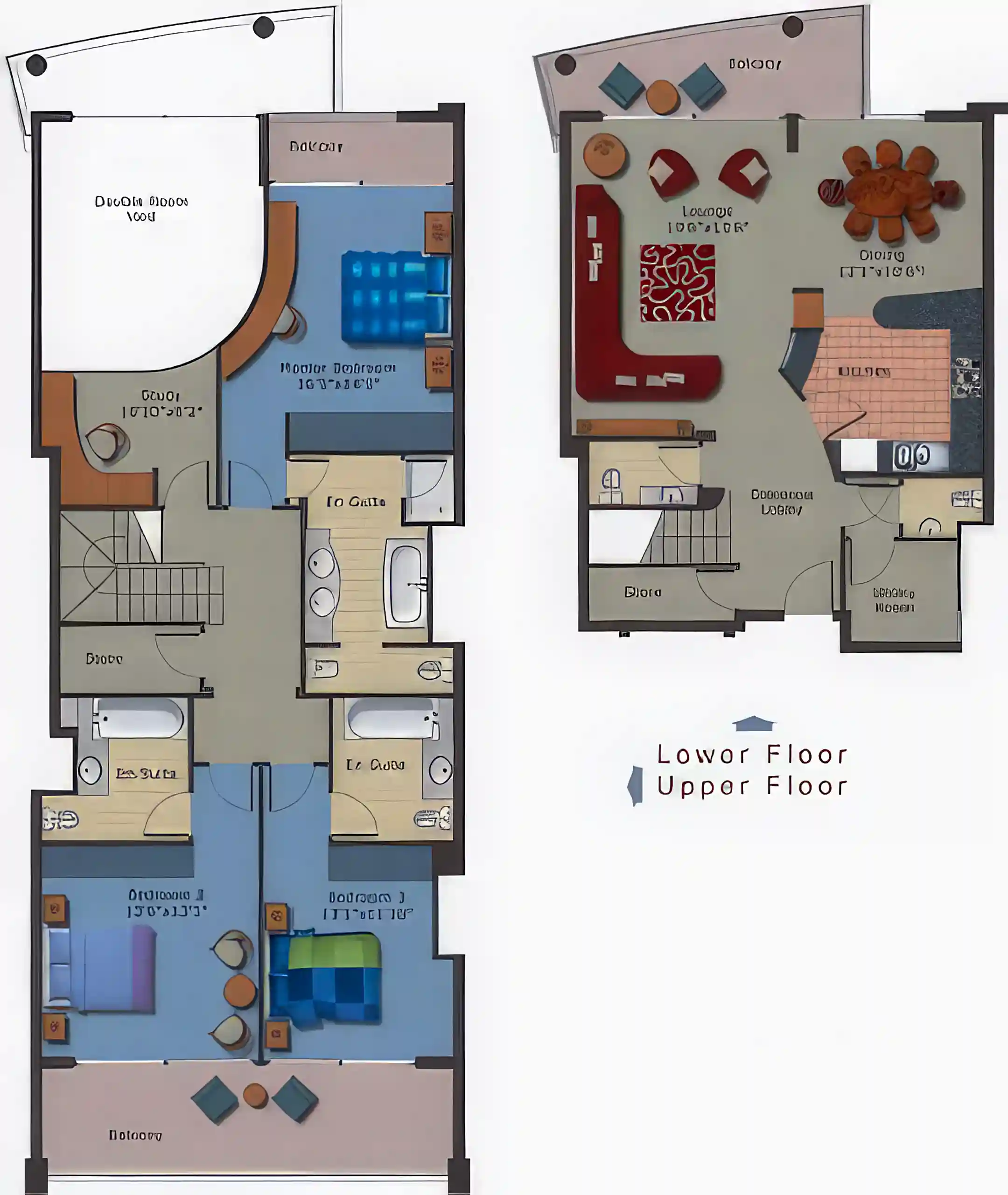 Plan: 3 bedroom duplex - 2450 Sq. Ft