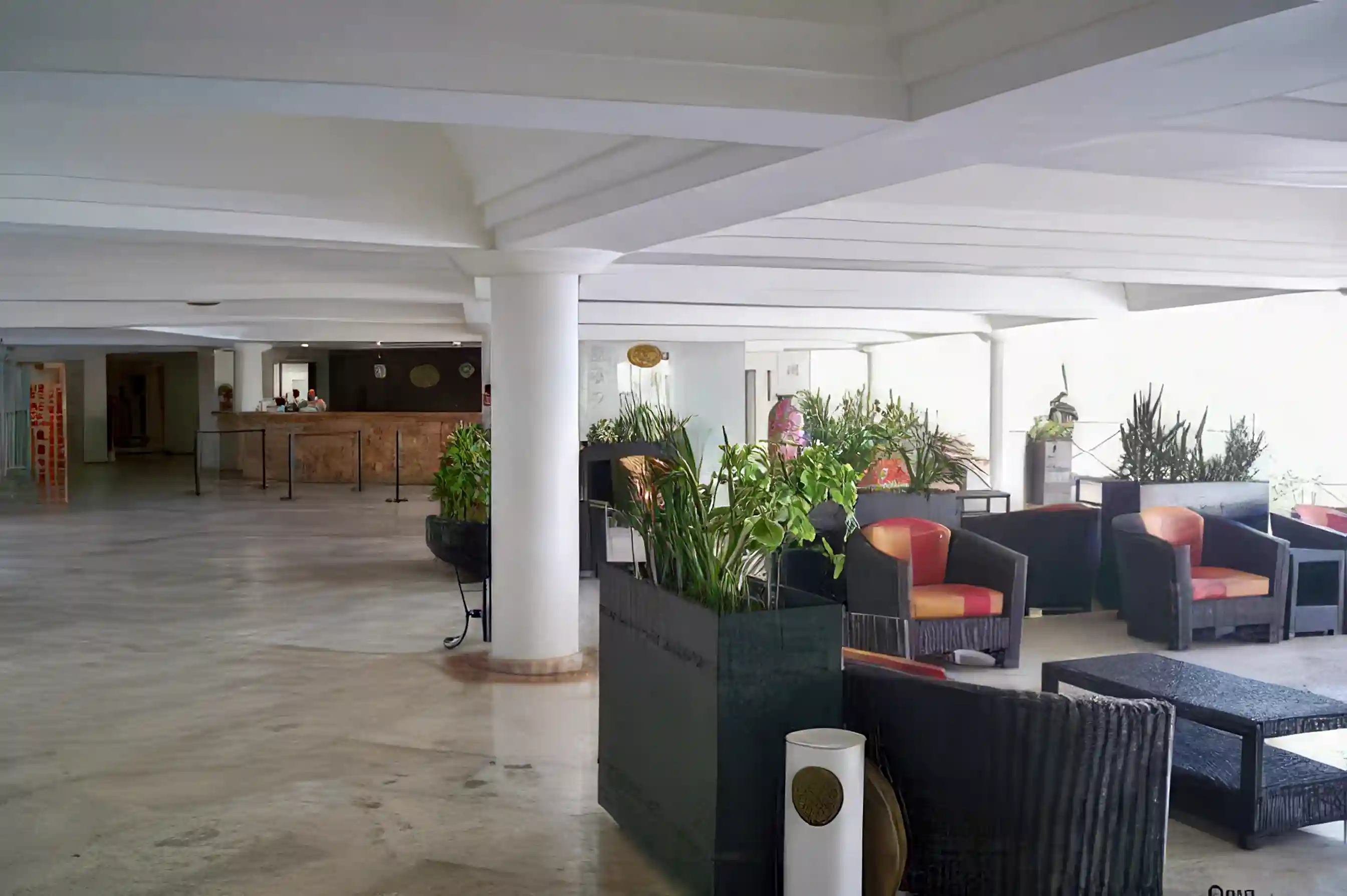 12. Open-air lobby with 24 hour reception counter