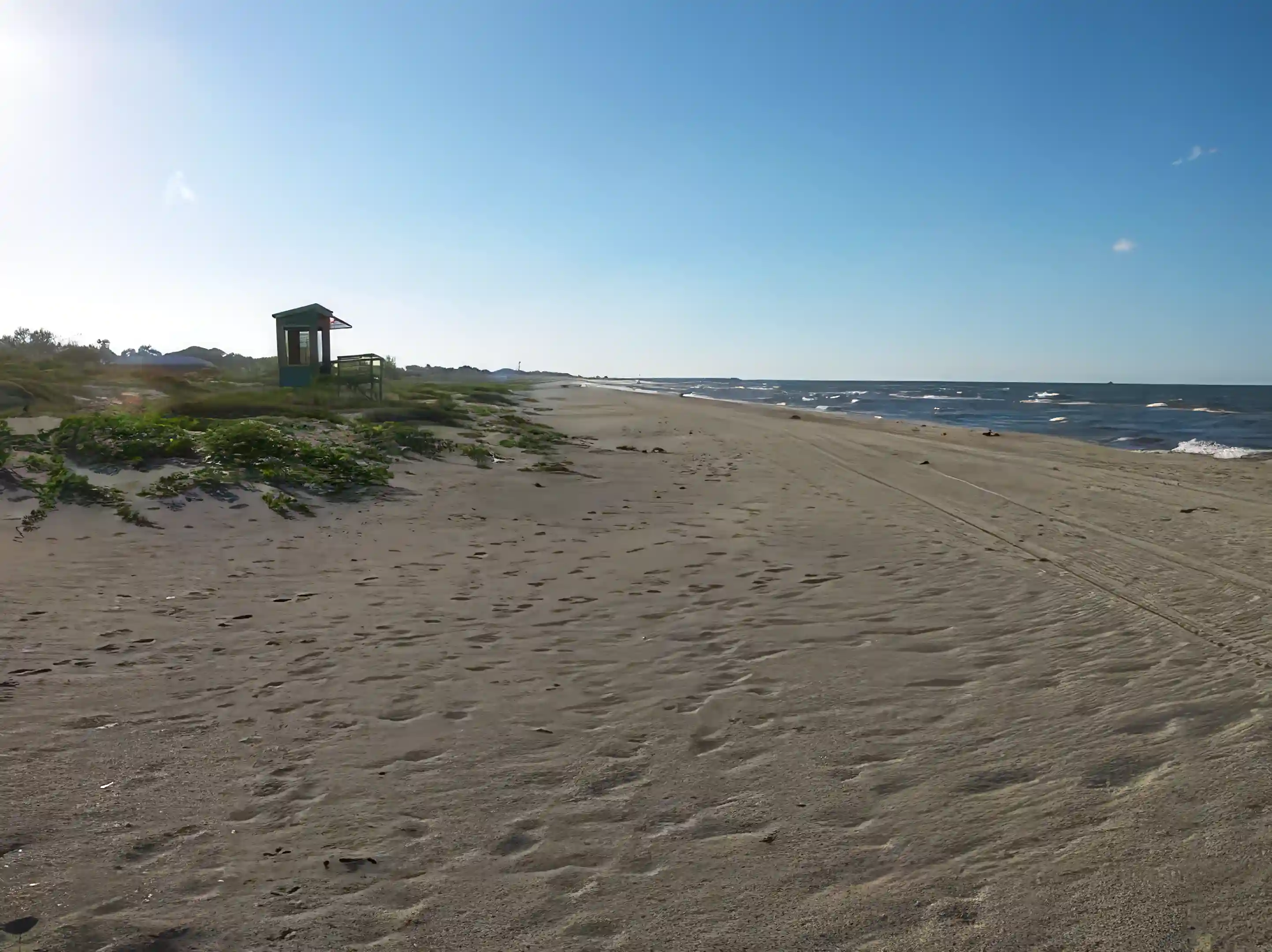 View of beach facing West