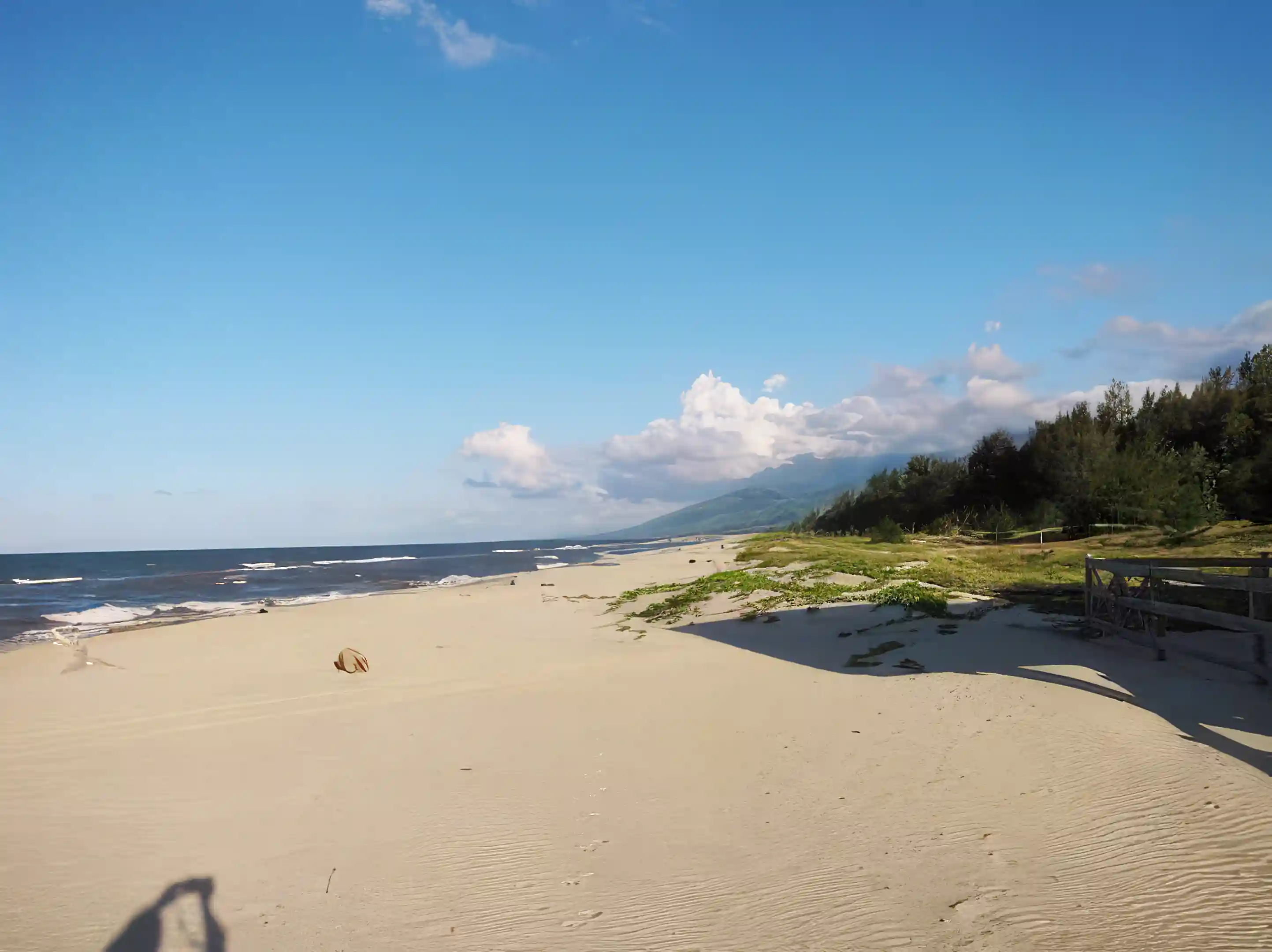 View of beach facing East