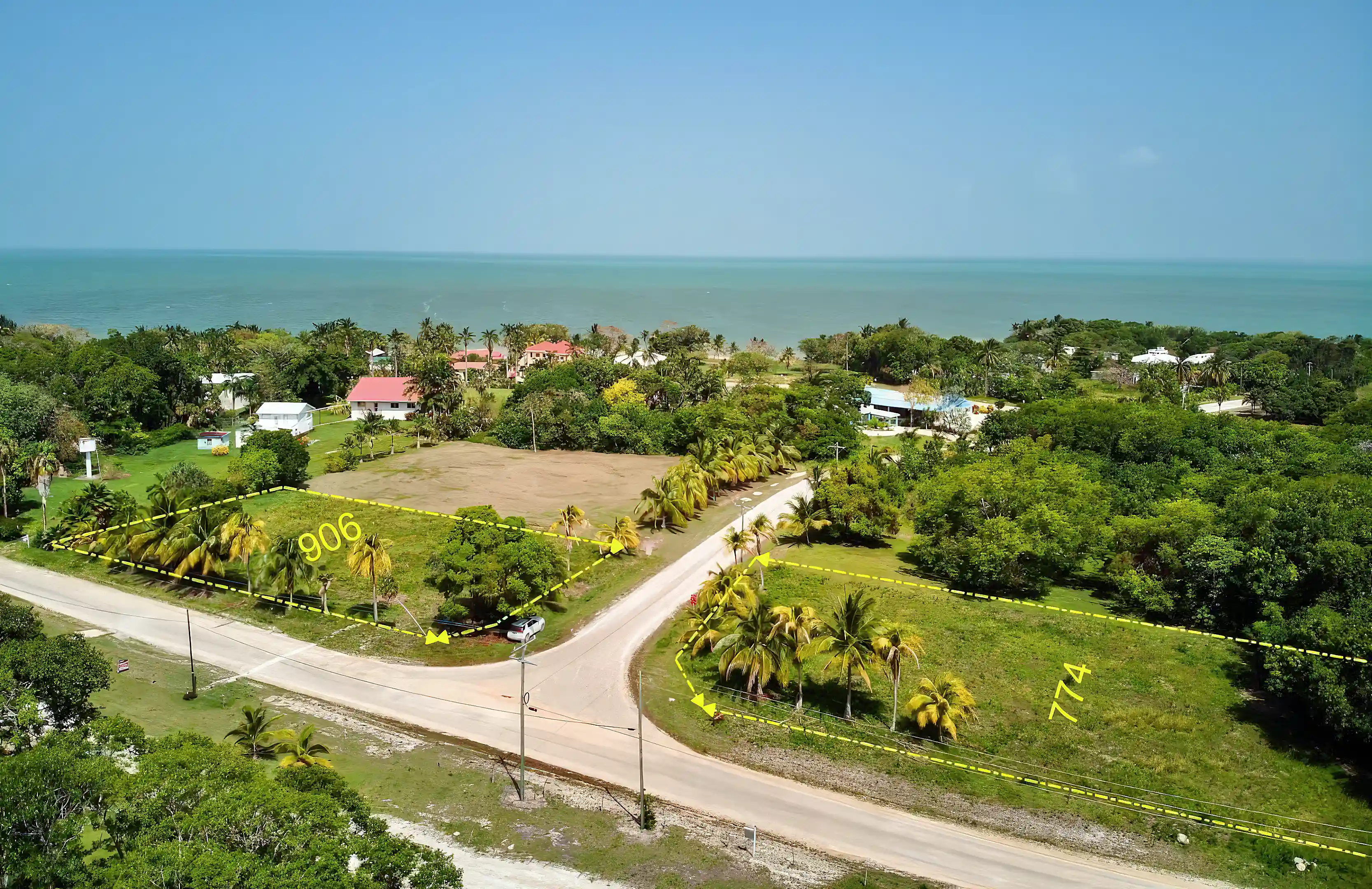 2 Corner Lots for Sale in Plantation Drive, Consejo, Corozal, Belize
