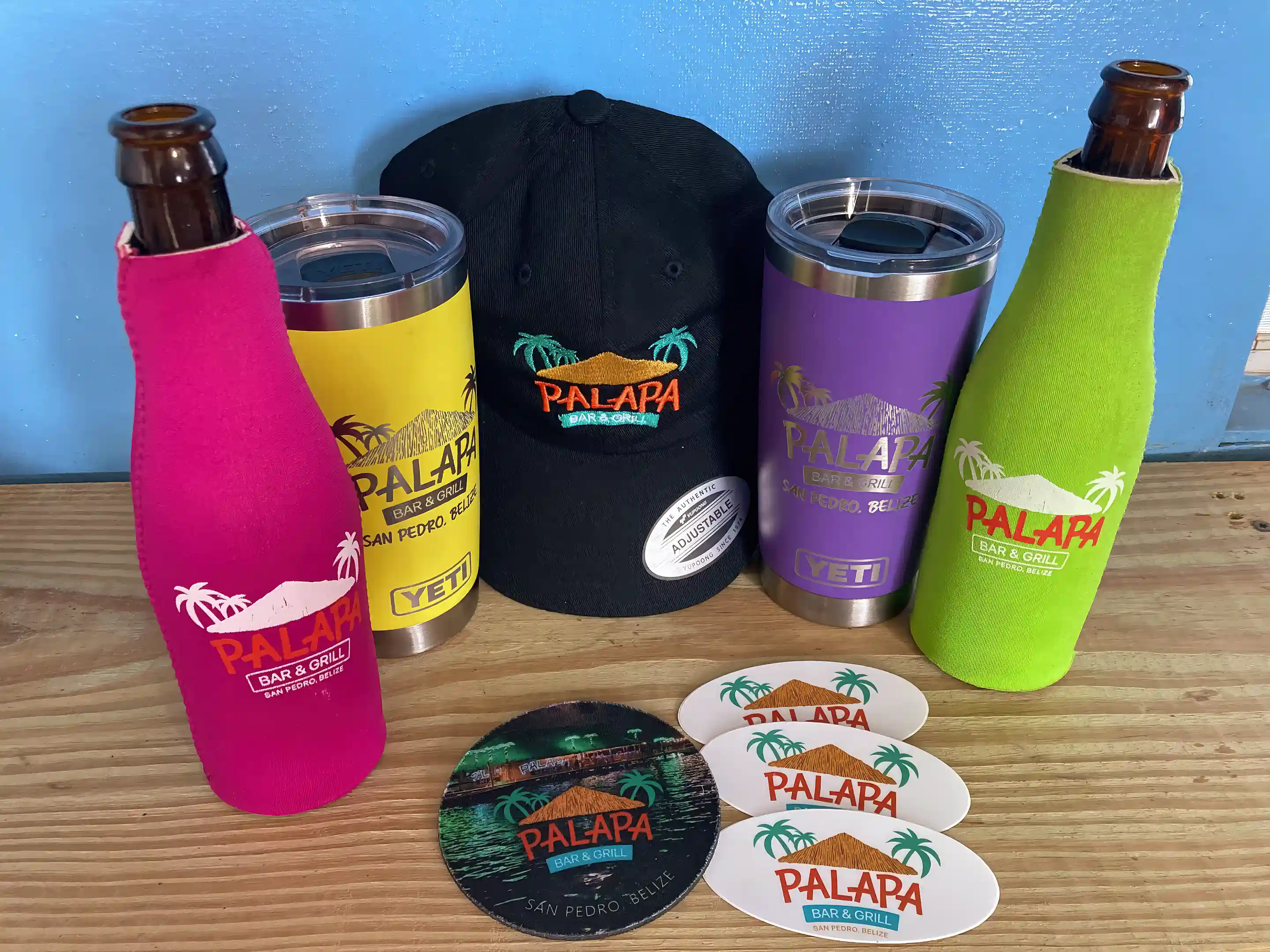 Beer Koozies, Caps, Drink Coasters and Stickers - full gift...