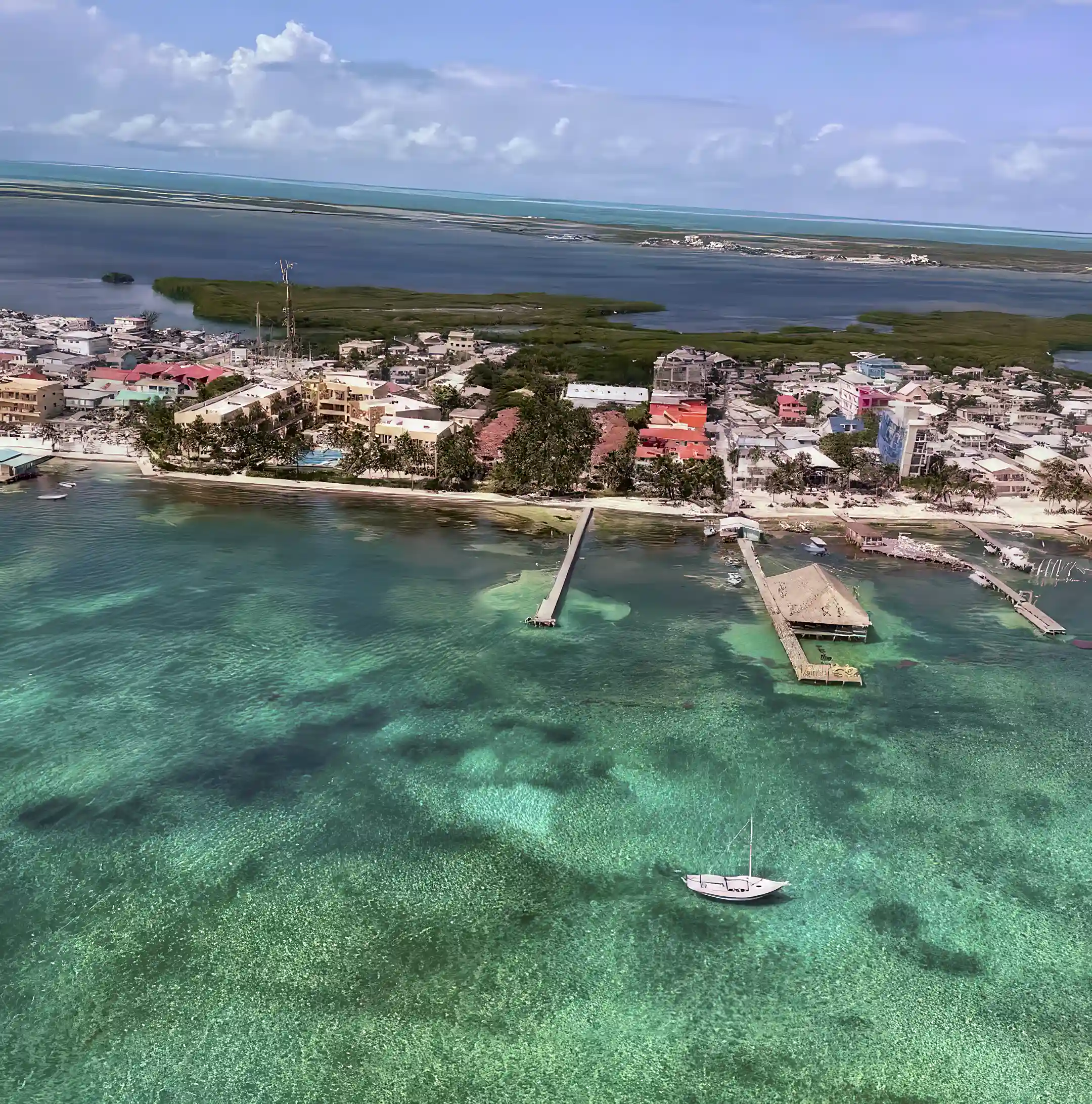 Ariel View of the Dcok, the main restaurant business area...
