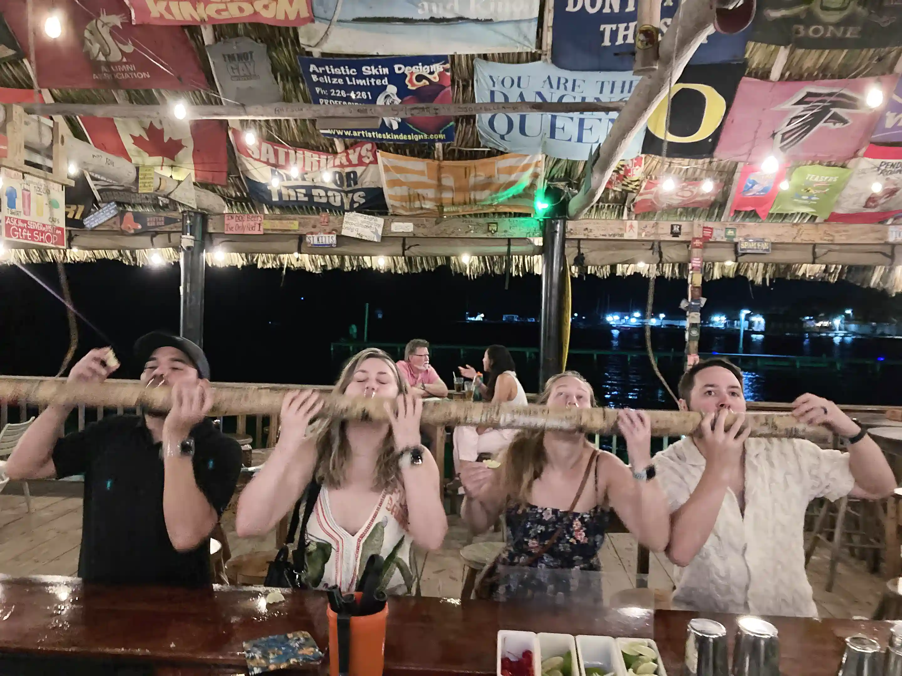 Customers join in the fun with the "Shot Stick"