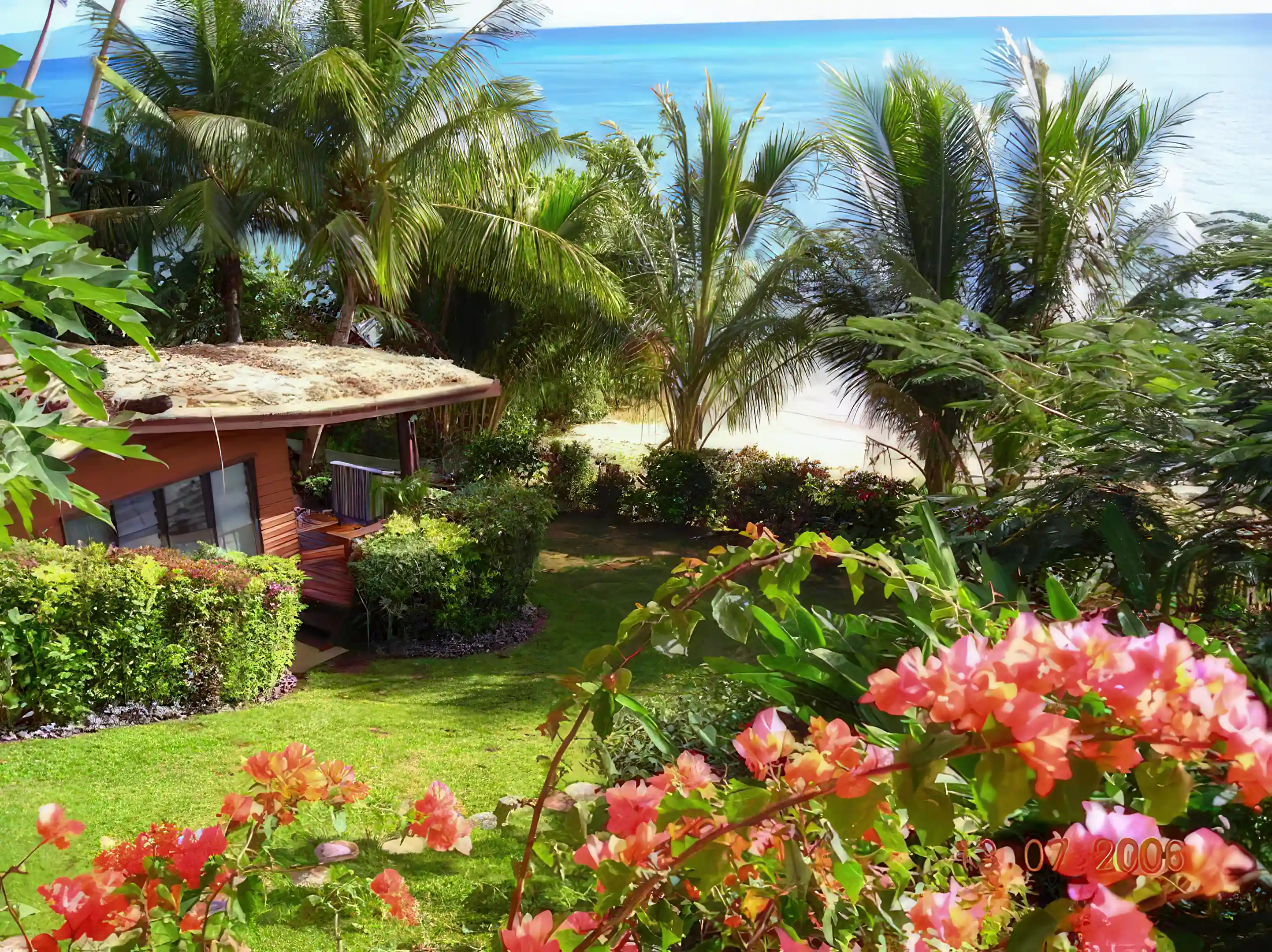 View of the Banana beach cottage
