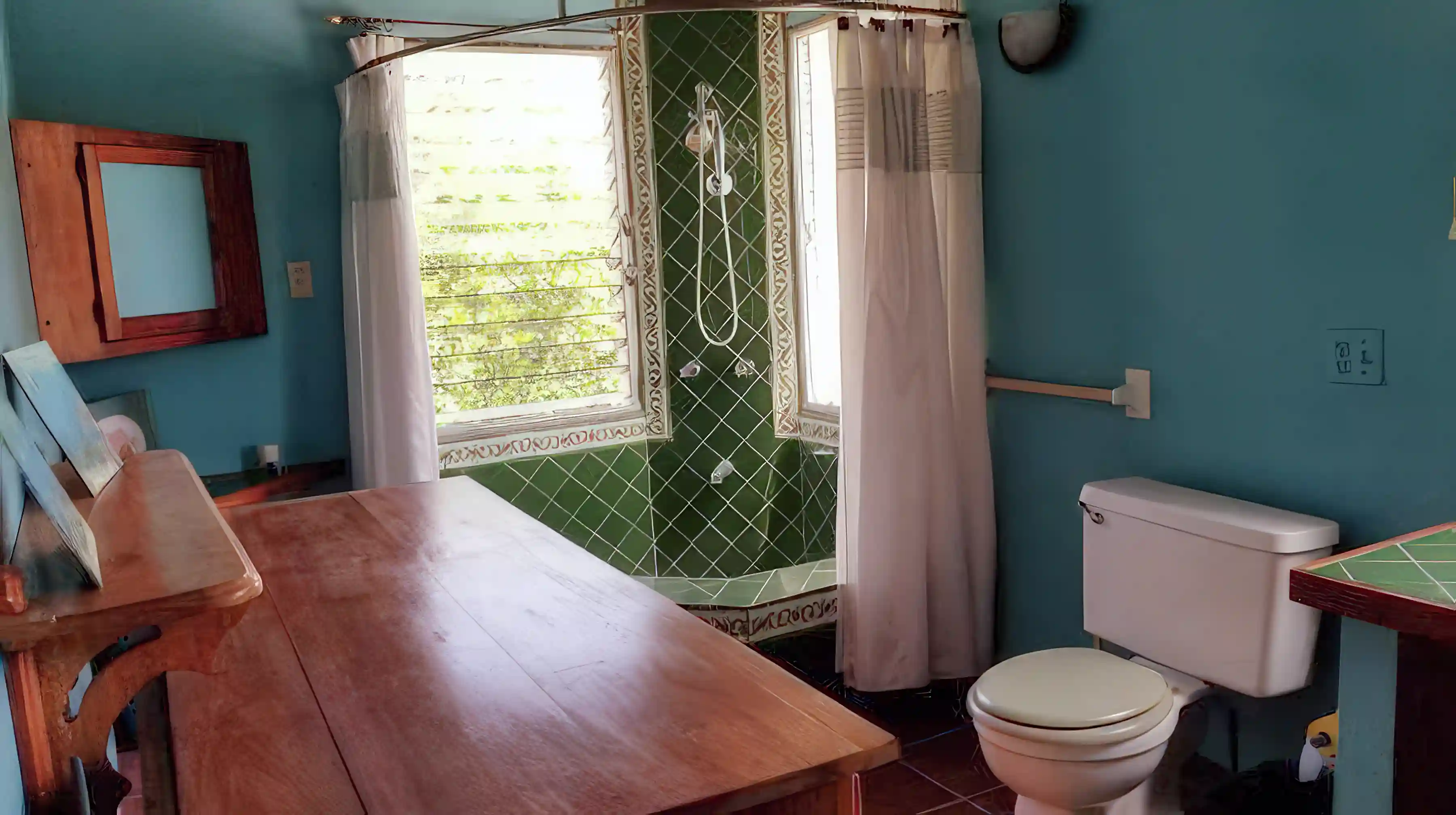 2nd floor apartment bathroom shower