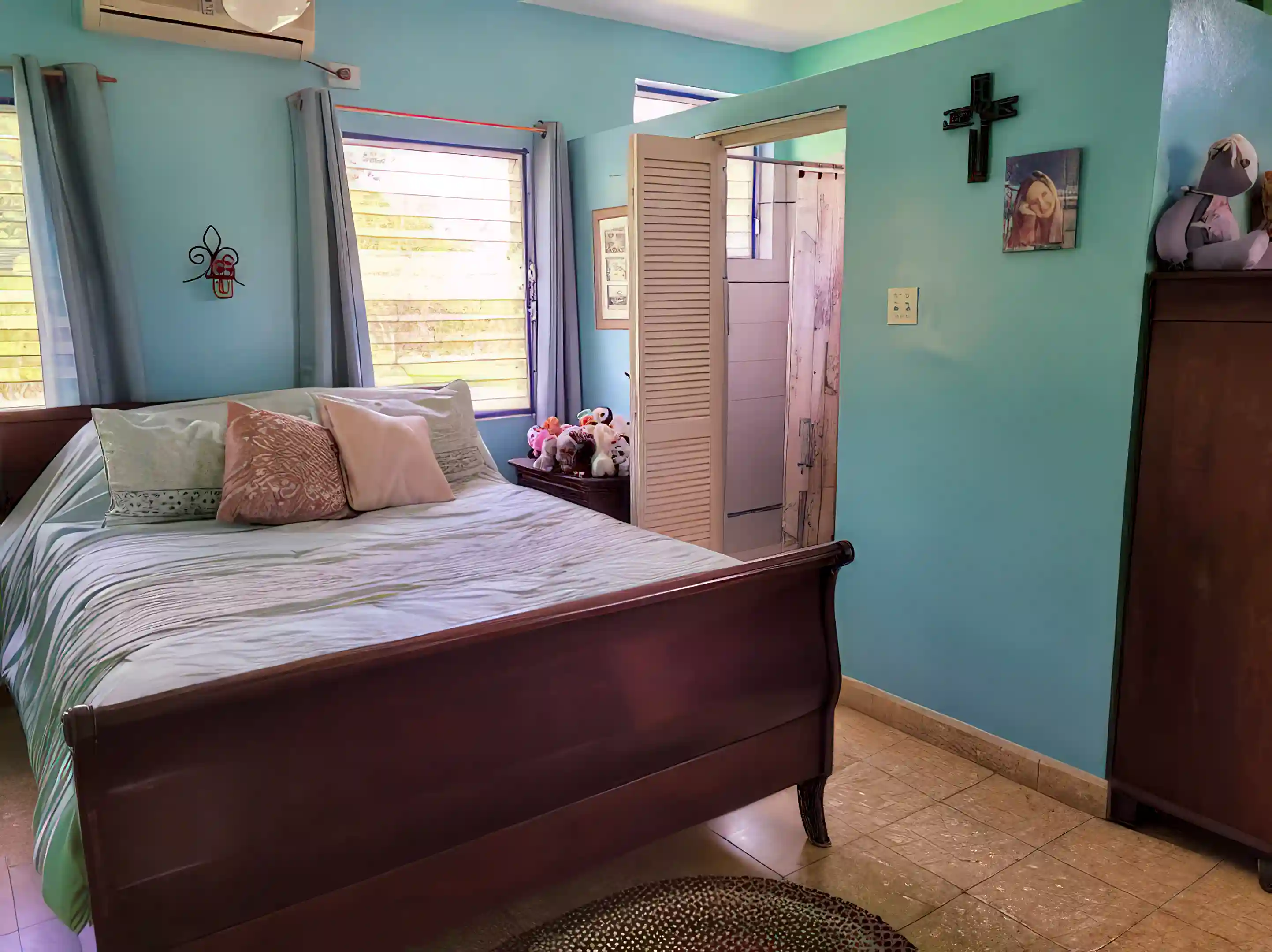 Bedroom and bathroom