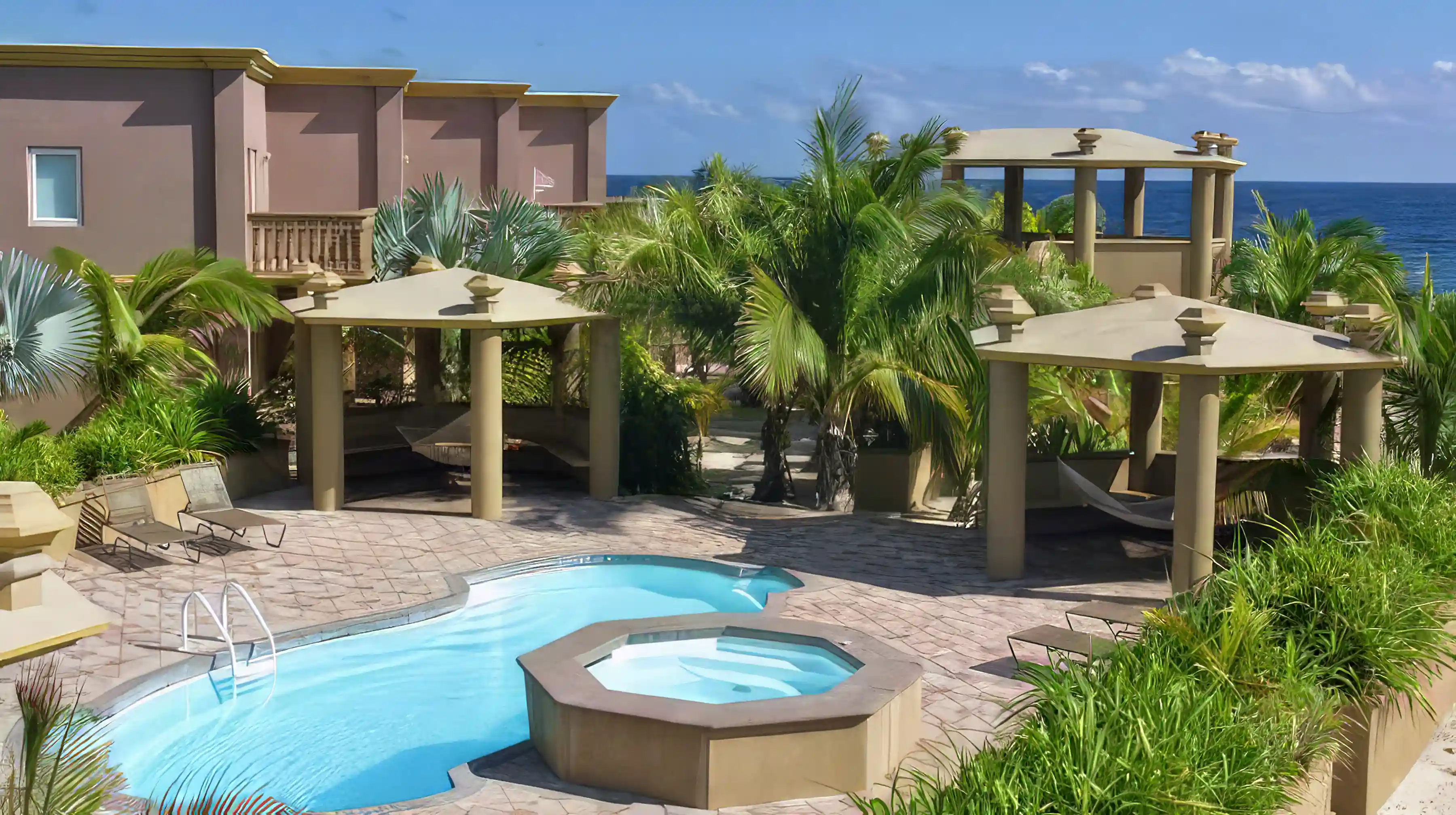 Swimming Pool, Spa and Cabanas