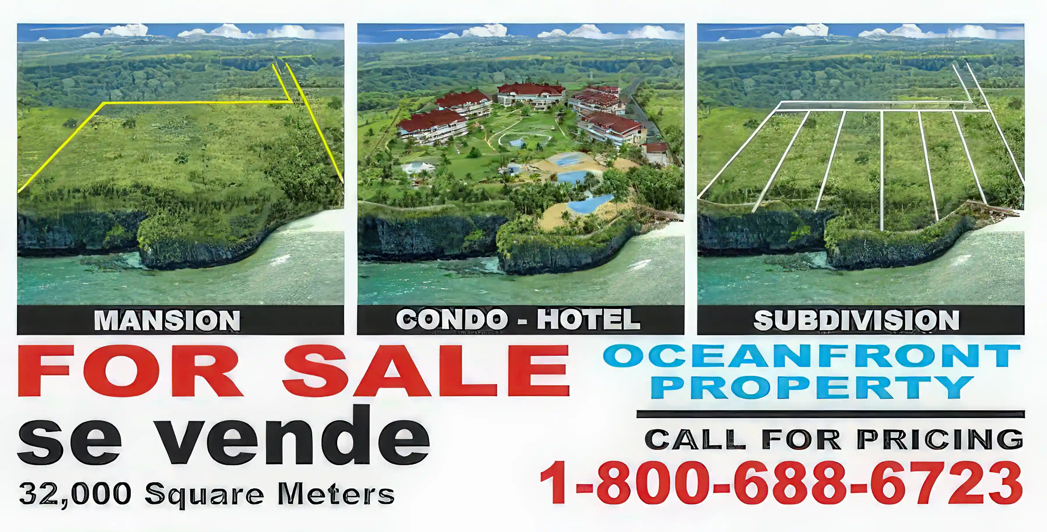 Ocean Front Land 32000M2 for Sale in 50 Main St, Cabrera, Maria