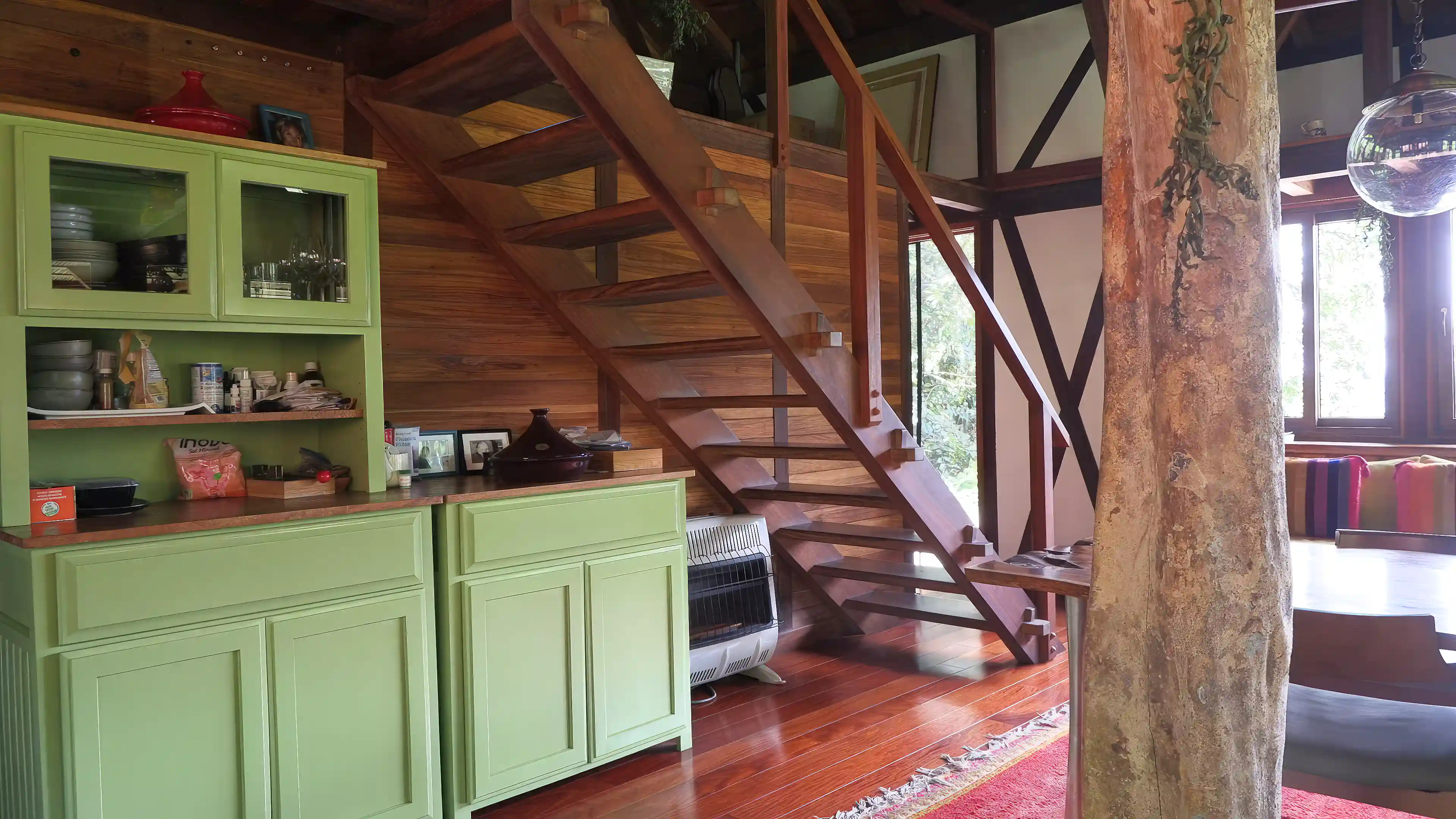 interior of the chalet.