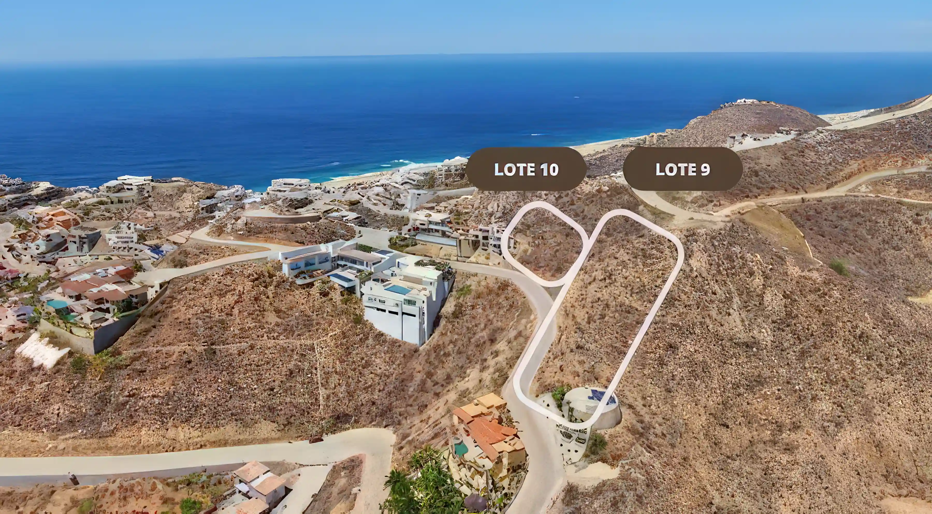 Ocean View Lots for Sale in Camino Grande 10 El Pedregal, Cabo San