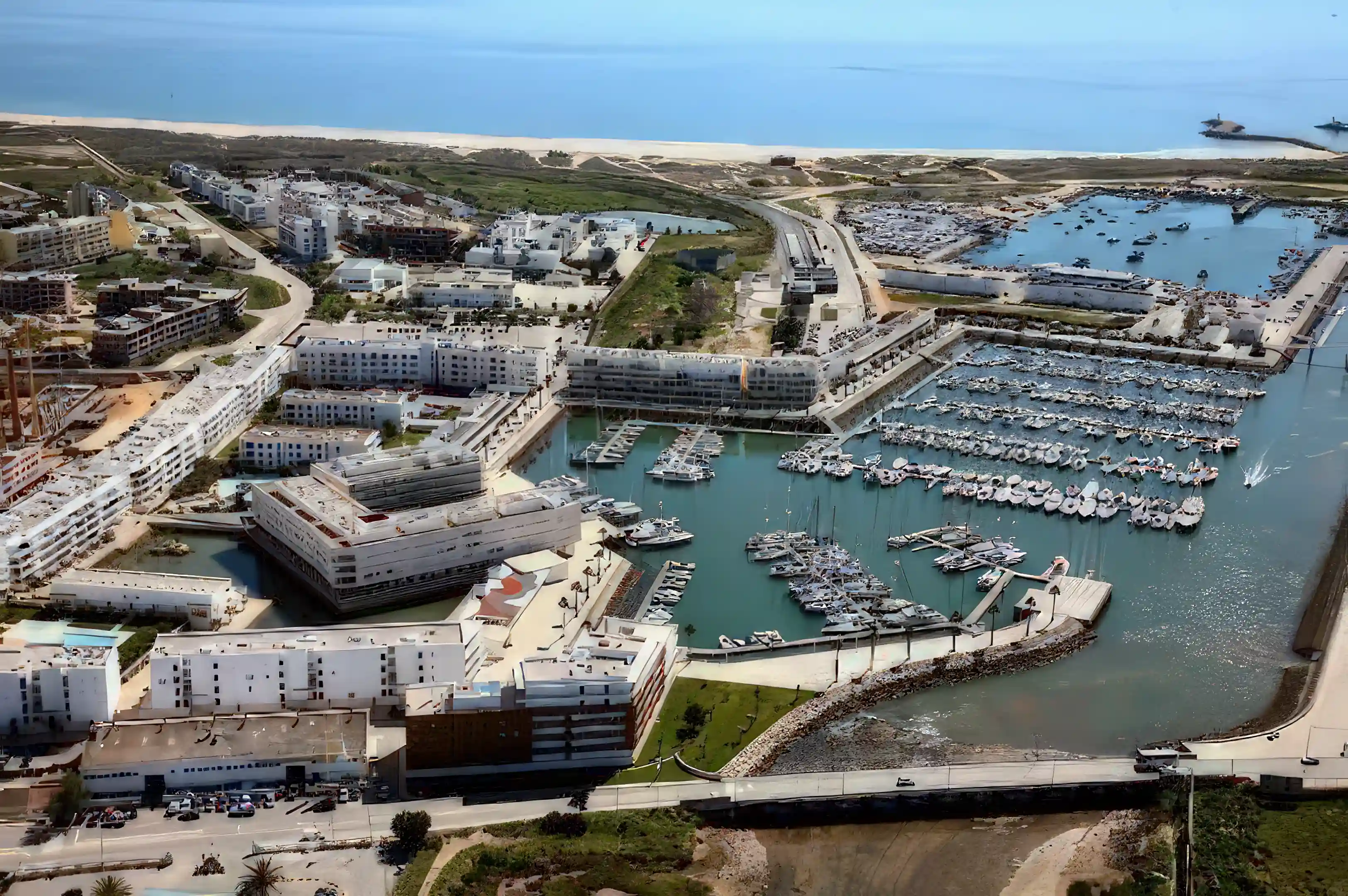 Aerial view of Lagos Marina (taken 2010)