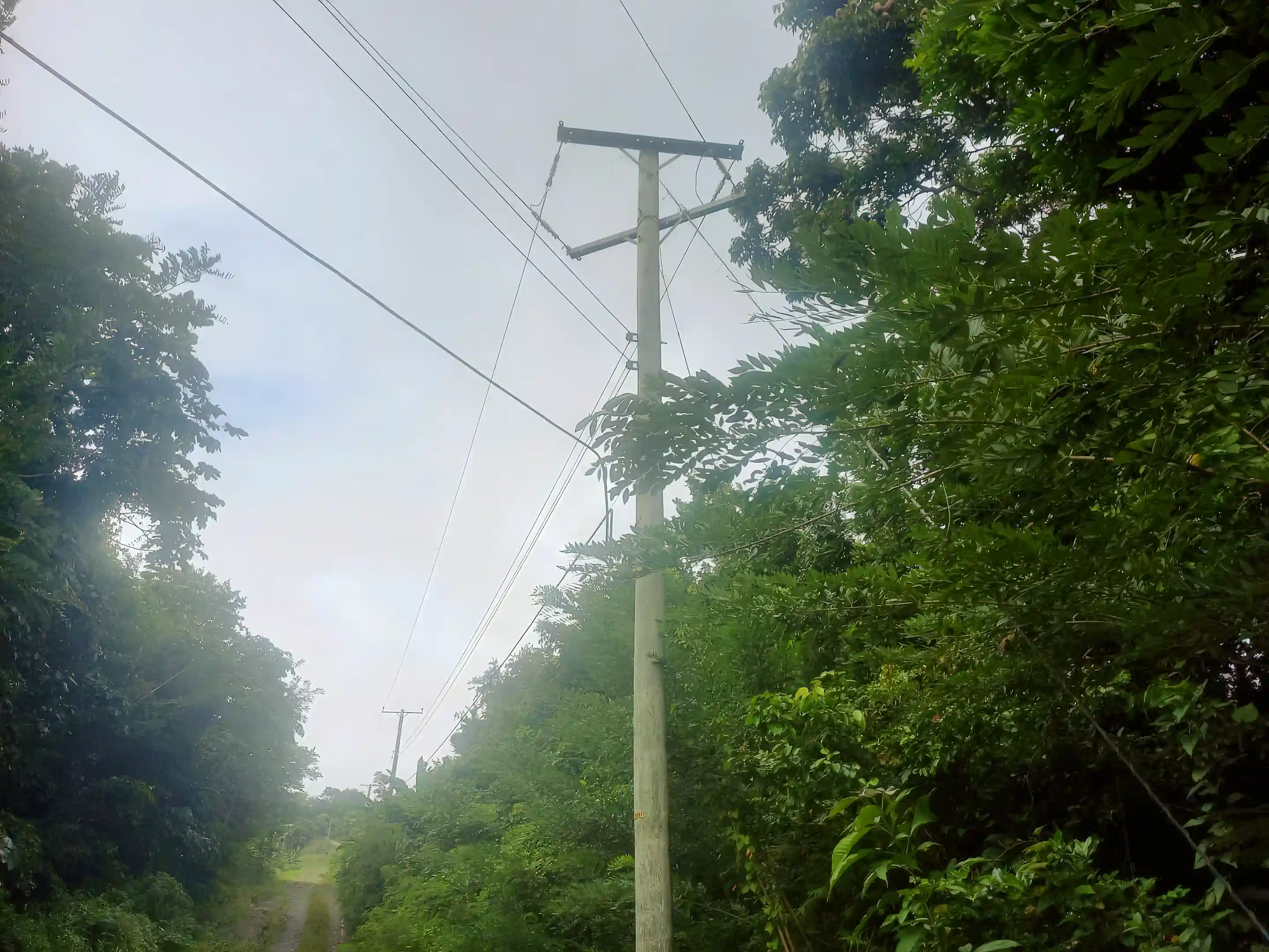 There is a pole for electricity