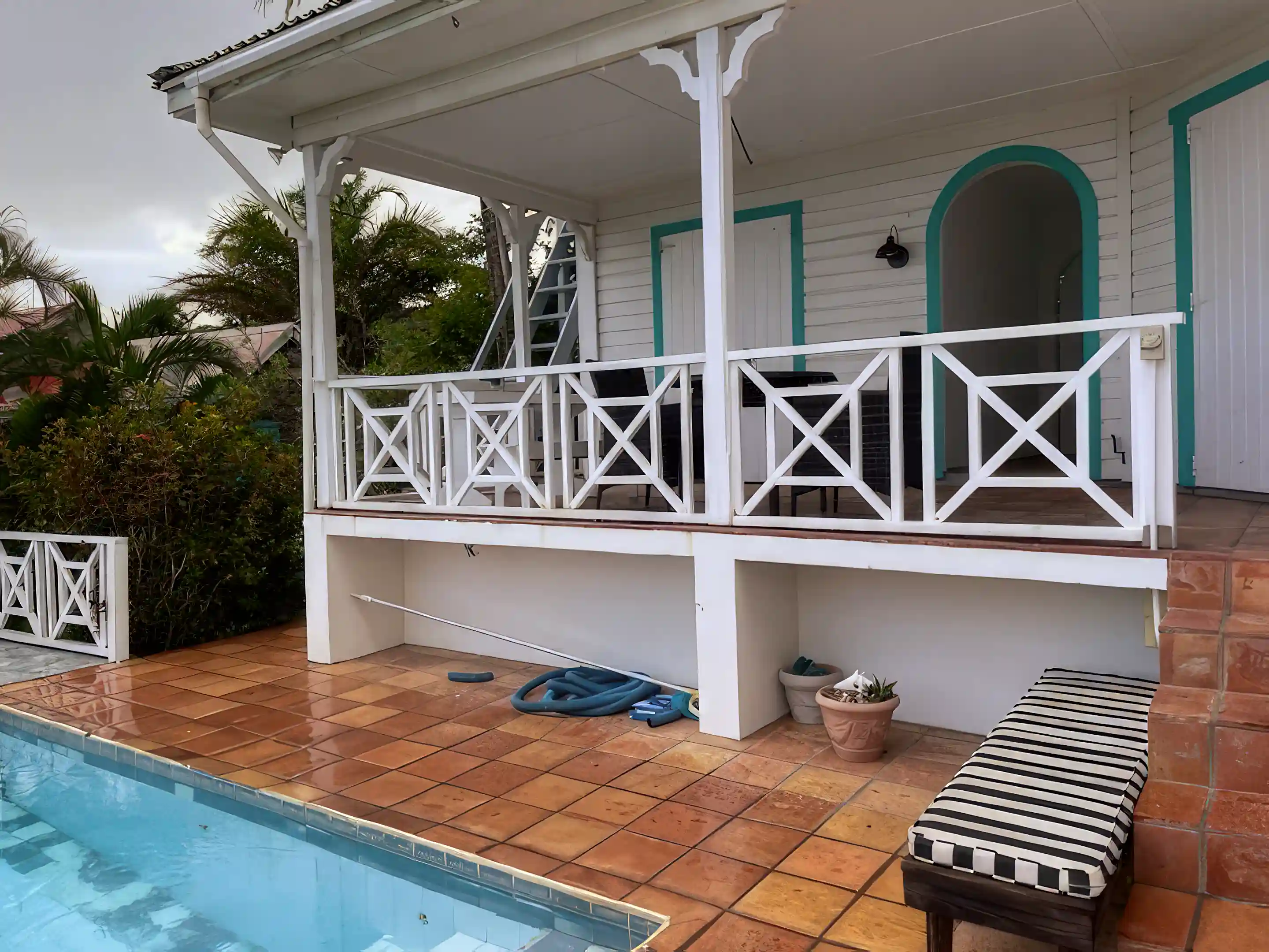 Poolside of house