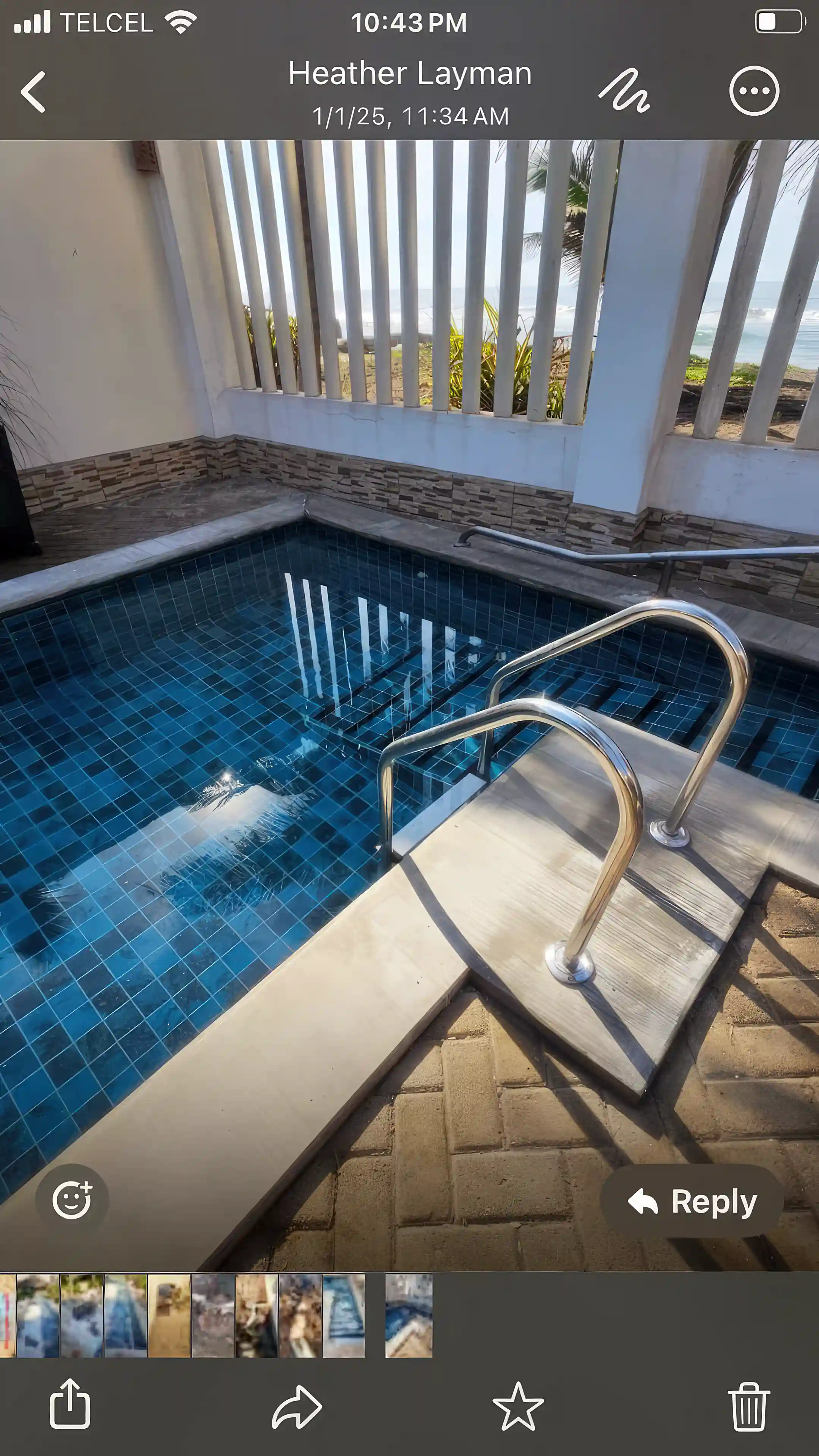 New Ladder into pool with all new tile