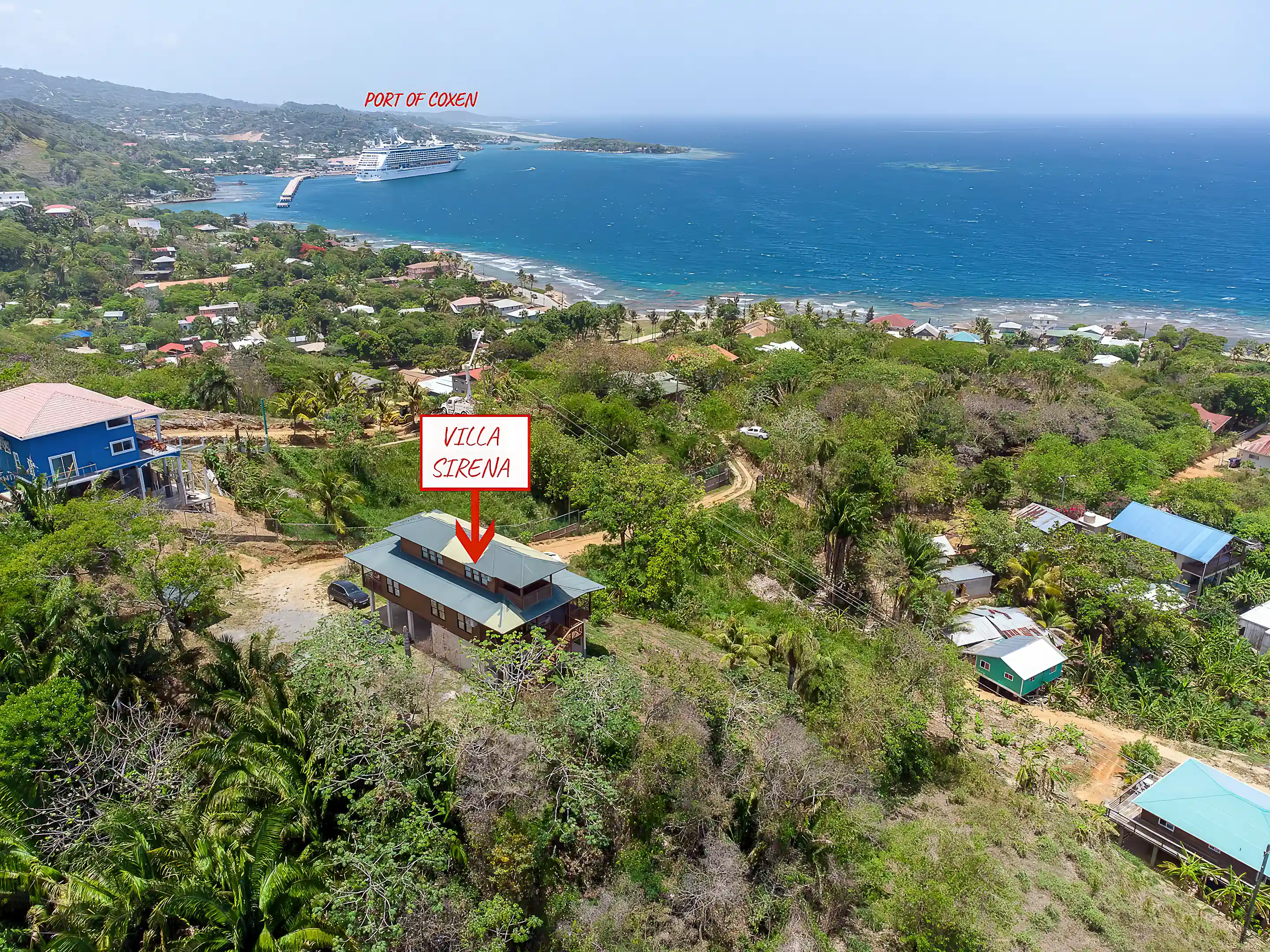 Ocean View Home for Sale in Gravel Bay, Roatan, Bay Islands, Honduras