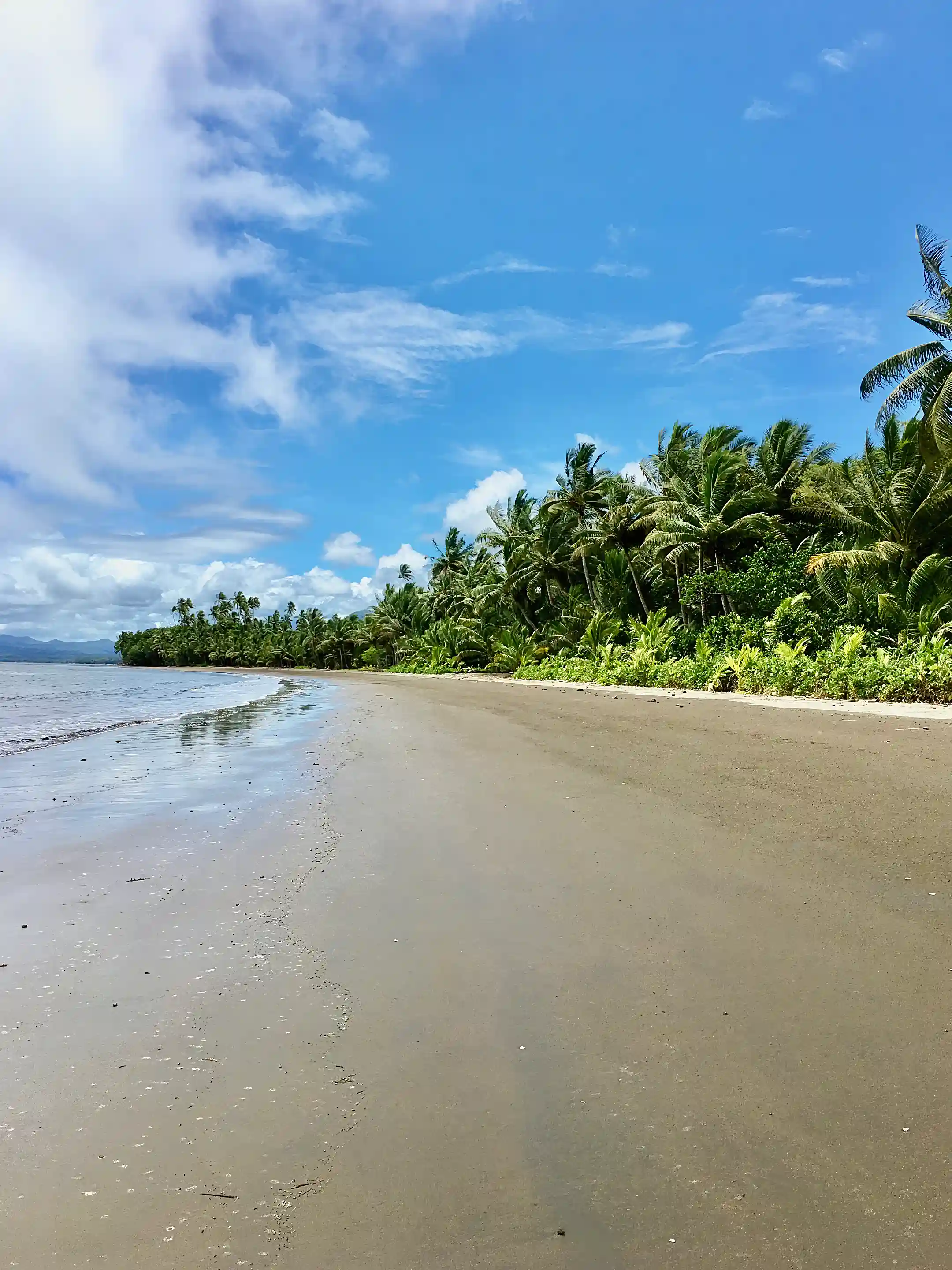 No reef shoes required on Sekawa Beach, just soft sand...