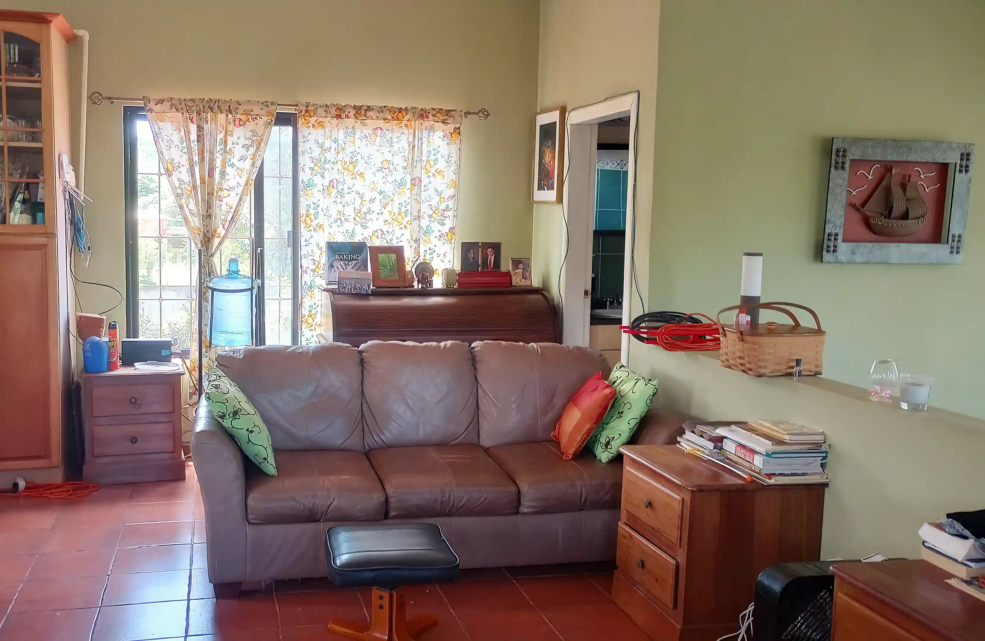 Living area with half bath