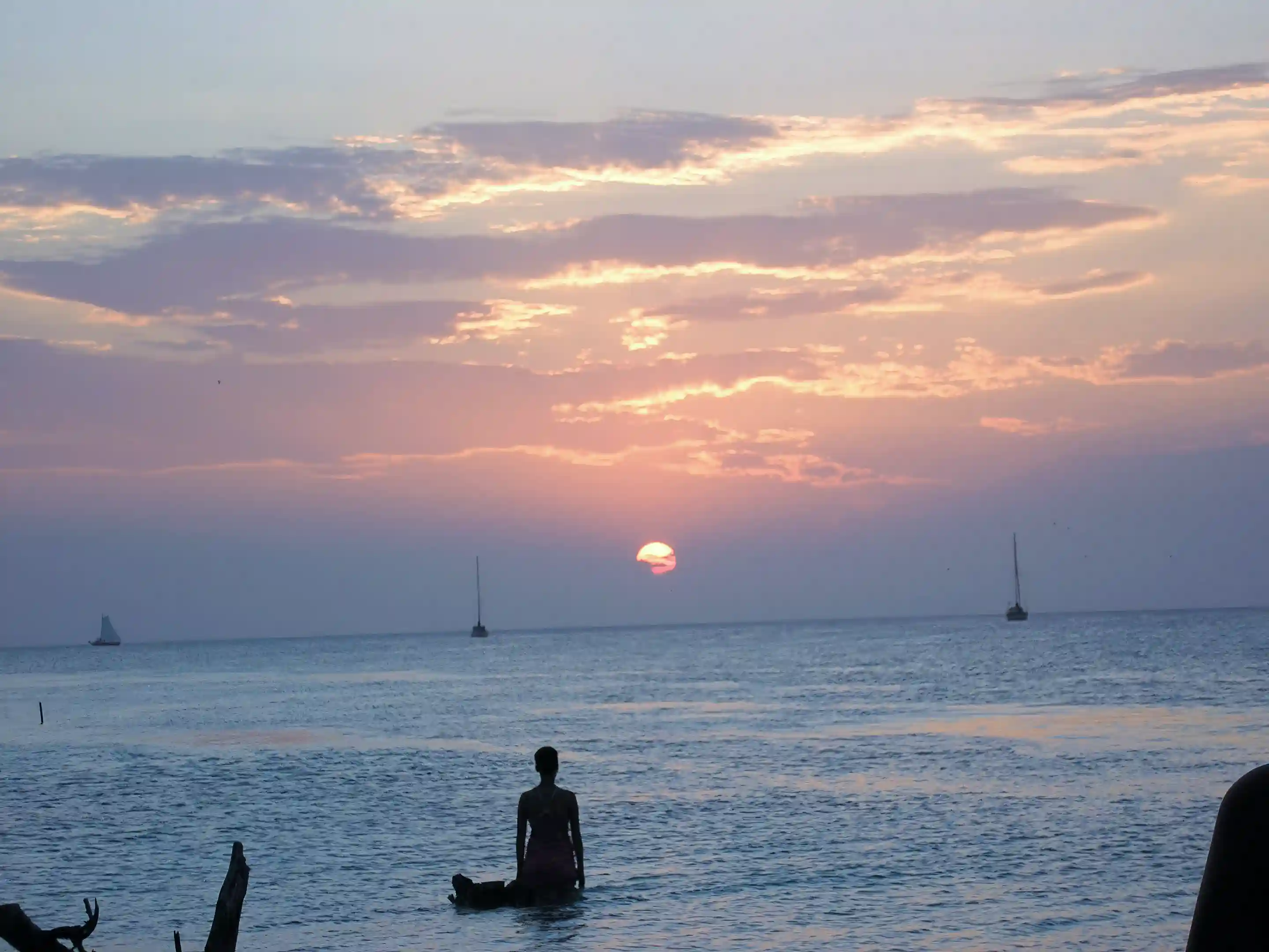 Sunset at Caye (Key) Caulker