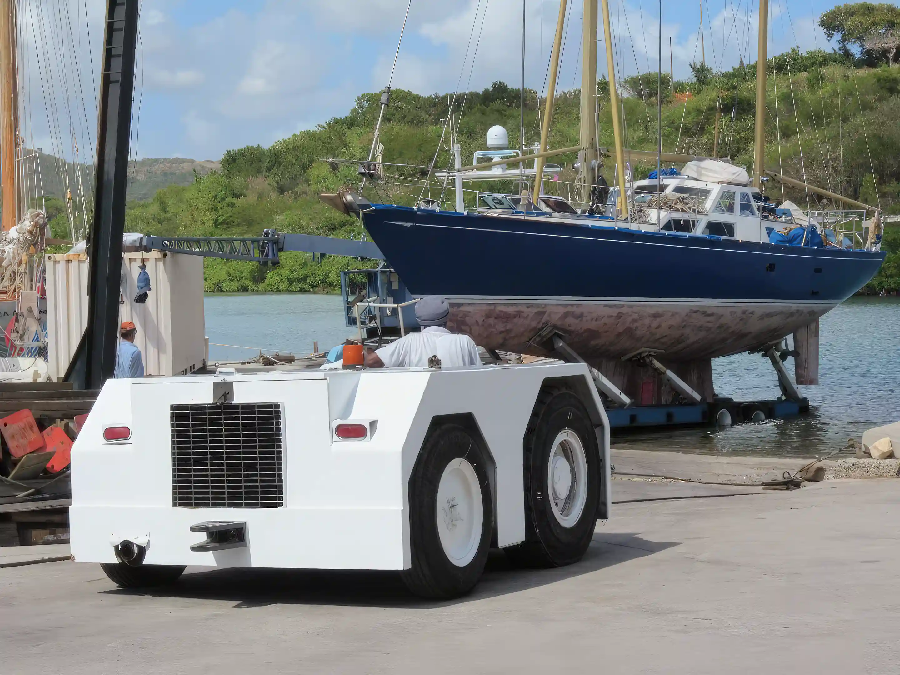 Antigua Slipway Ltd. can haul vessels up to 50ft with...