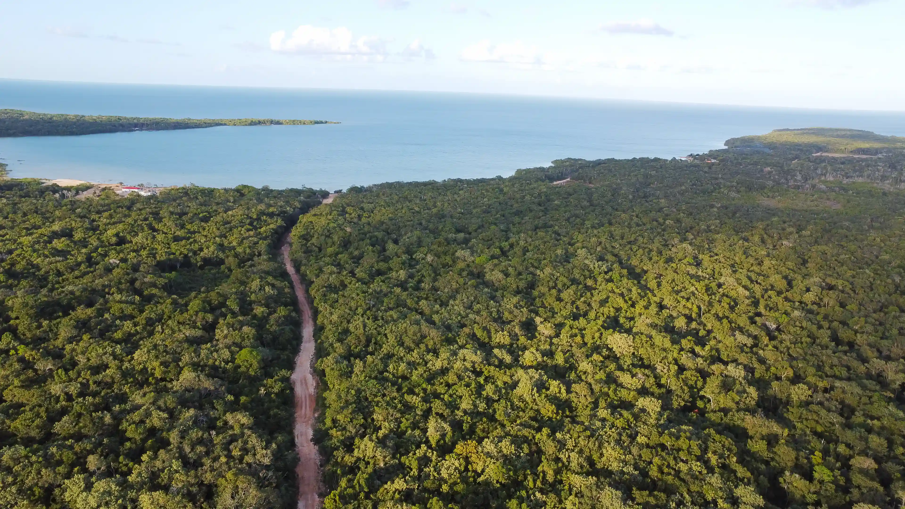 Arial View heading to the beach area in Warree Bight!