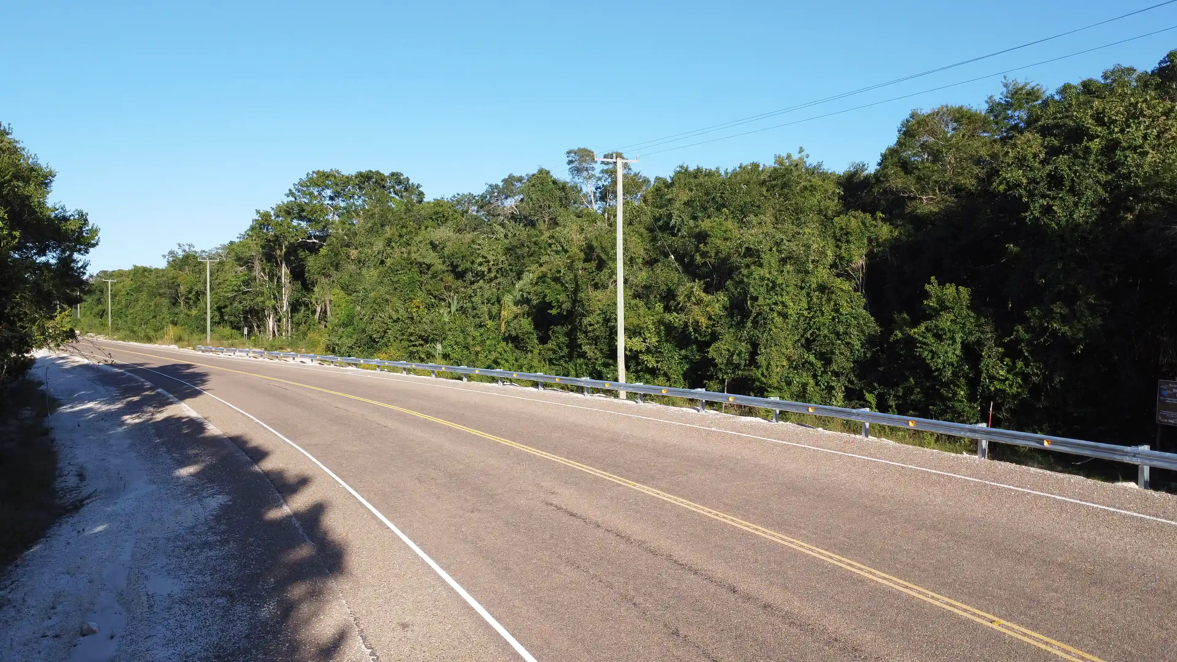 Recently paved road in-front of sub-division making it a easy...