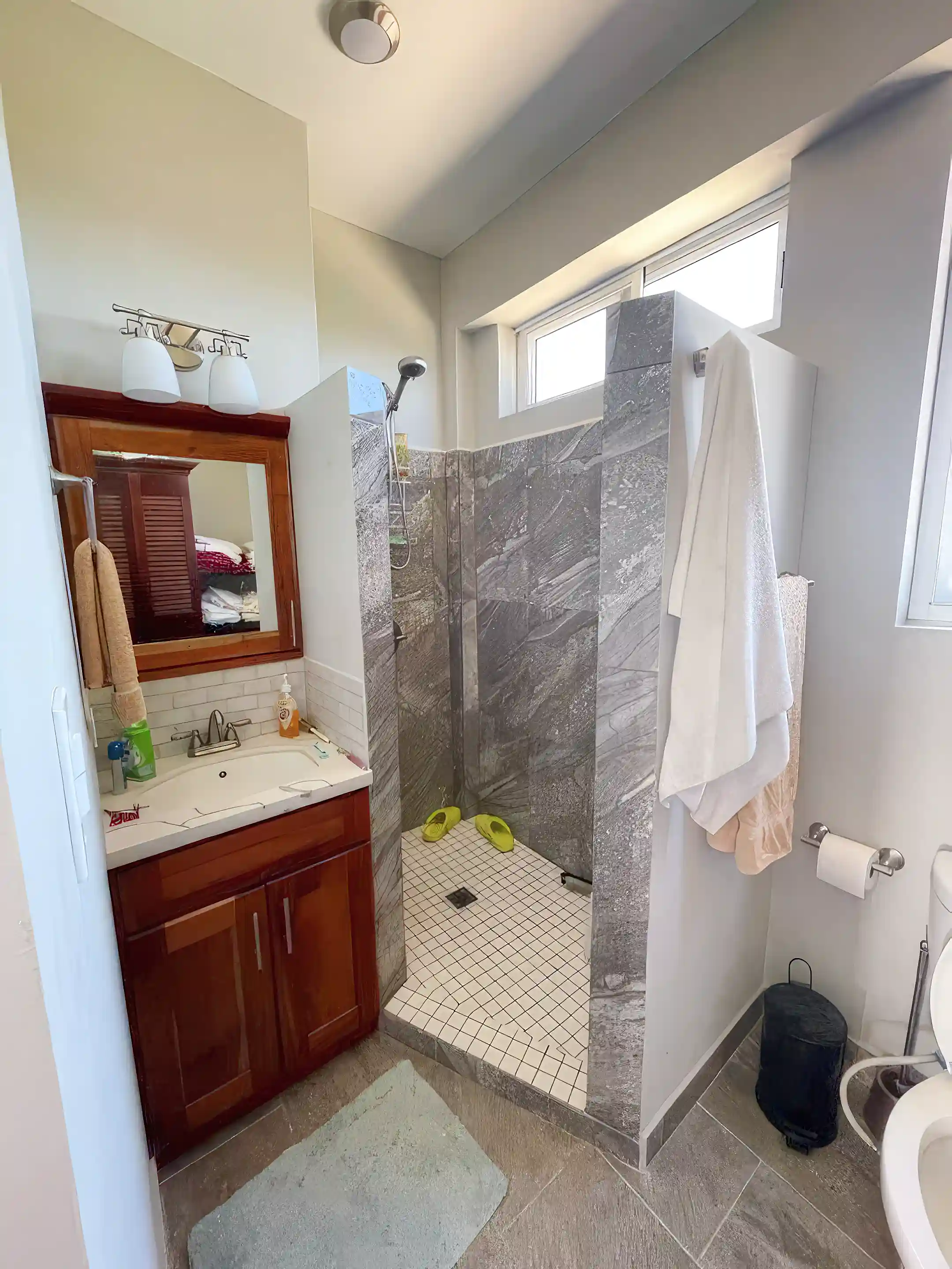 Tile shower and full bath on main level
