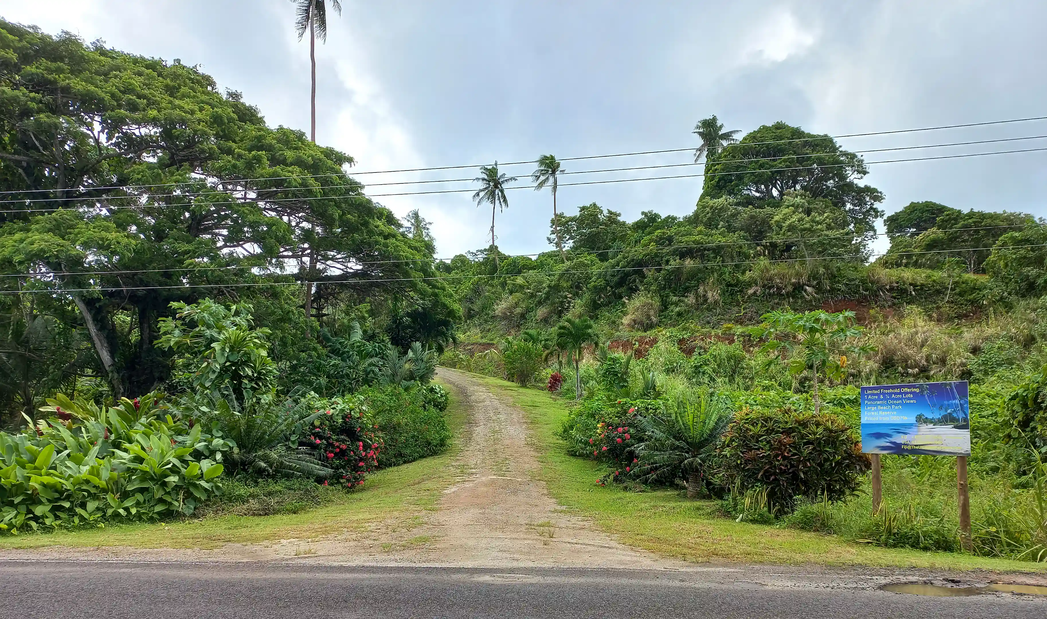 Hibiscus Hwy entrance to Islands View Estates at mile post...