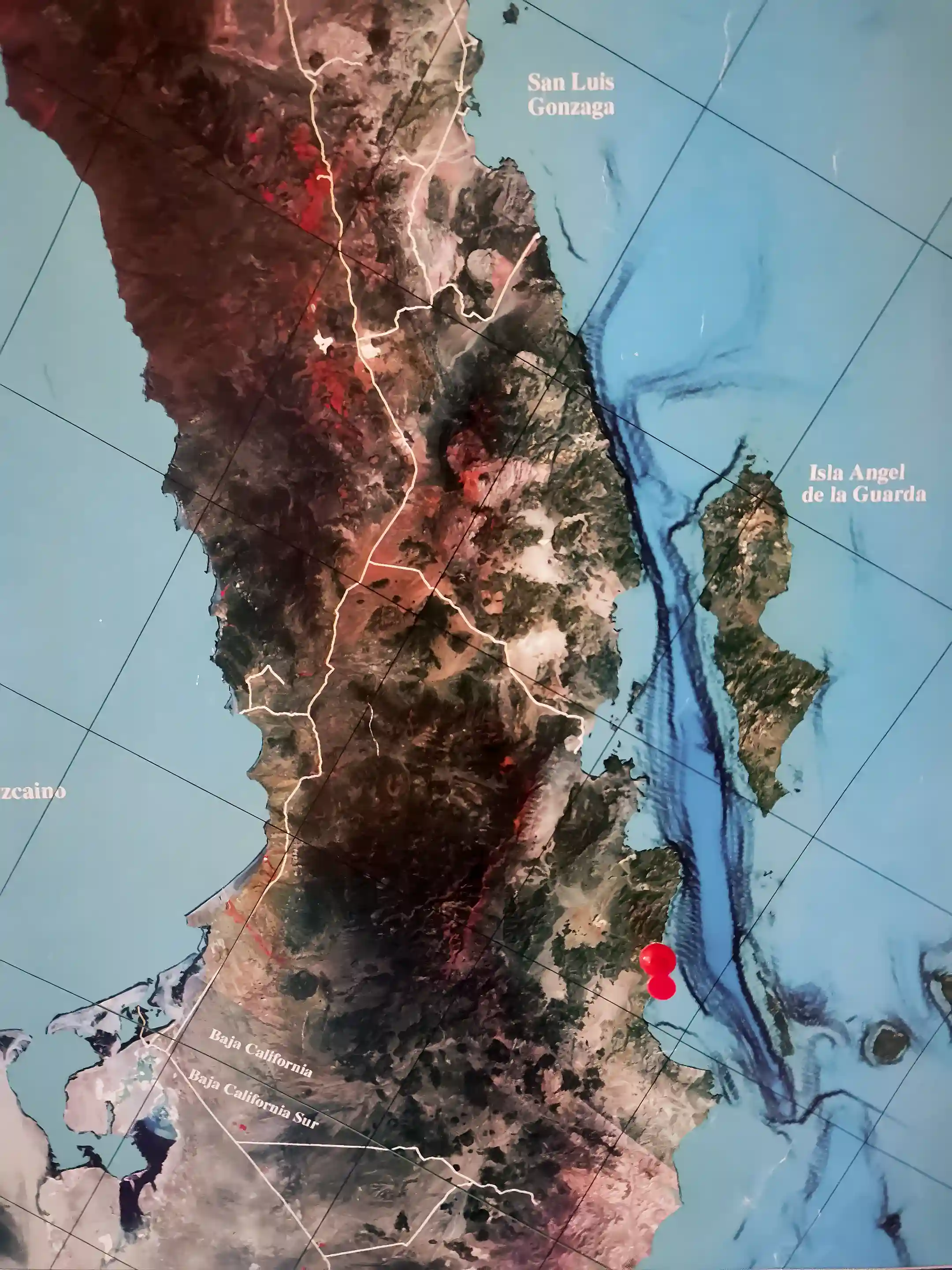 Extreme fishing because of deep trough between island and peninsula