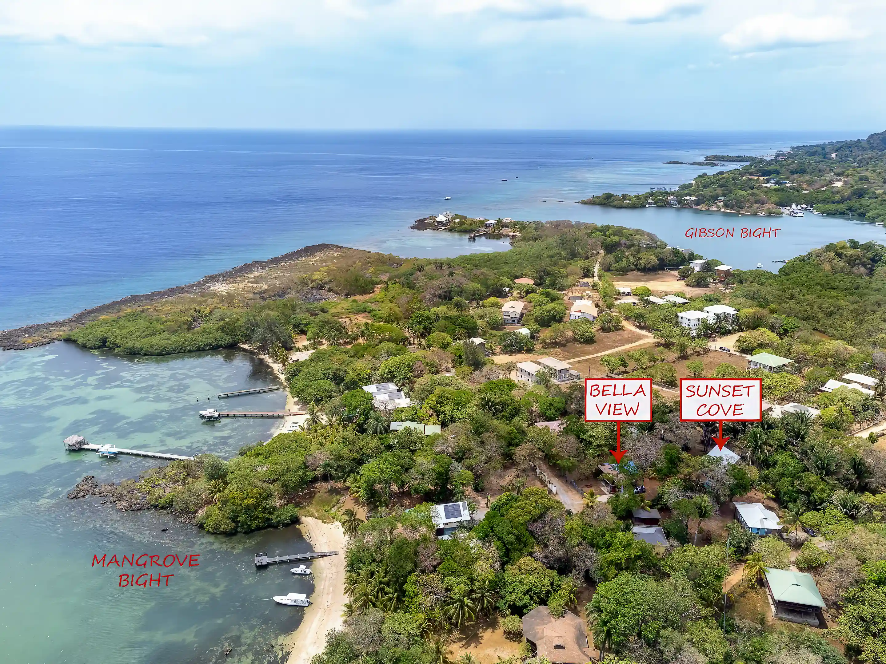 Two Homes for Sale in West End, Mangrove Bight, Roatan, Bay Islands