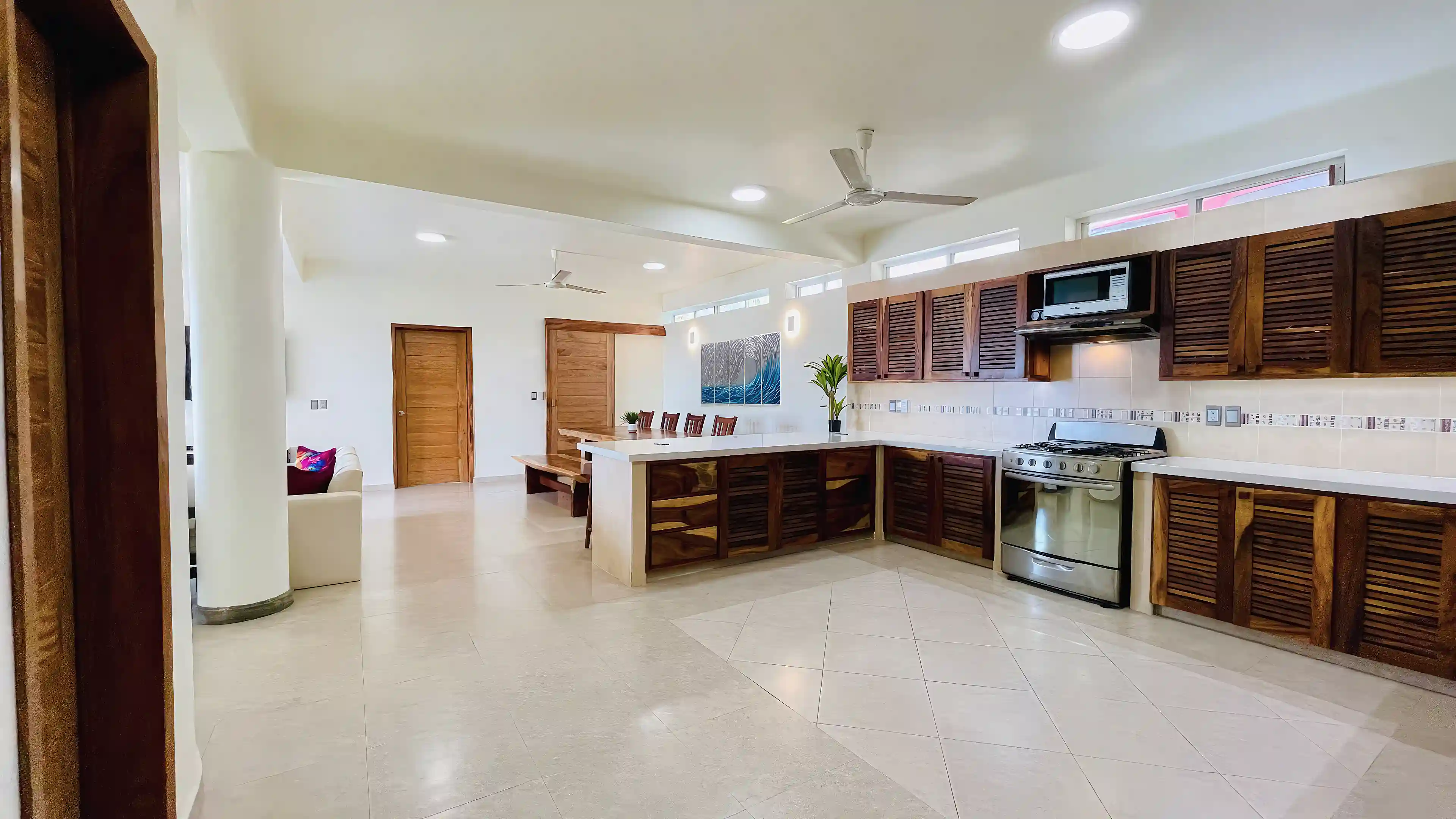Entering into kitchen