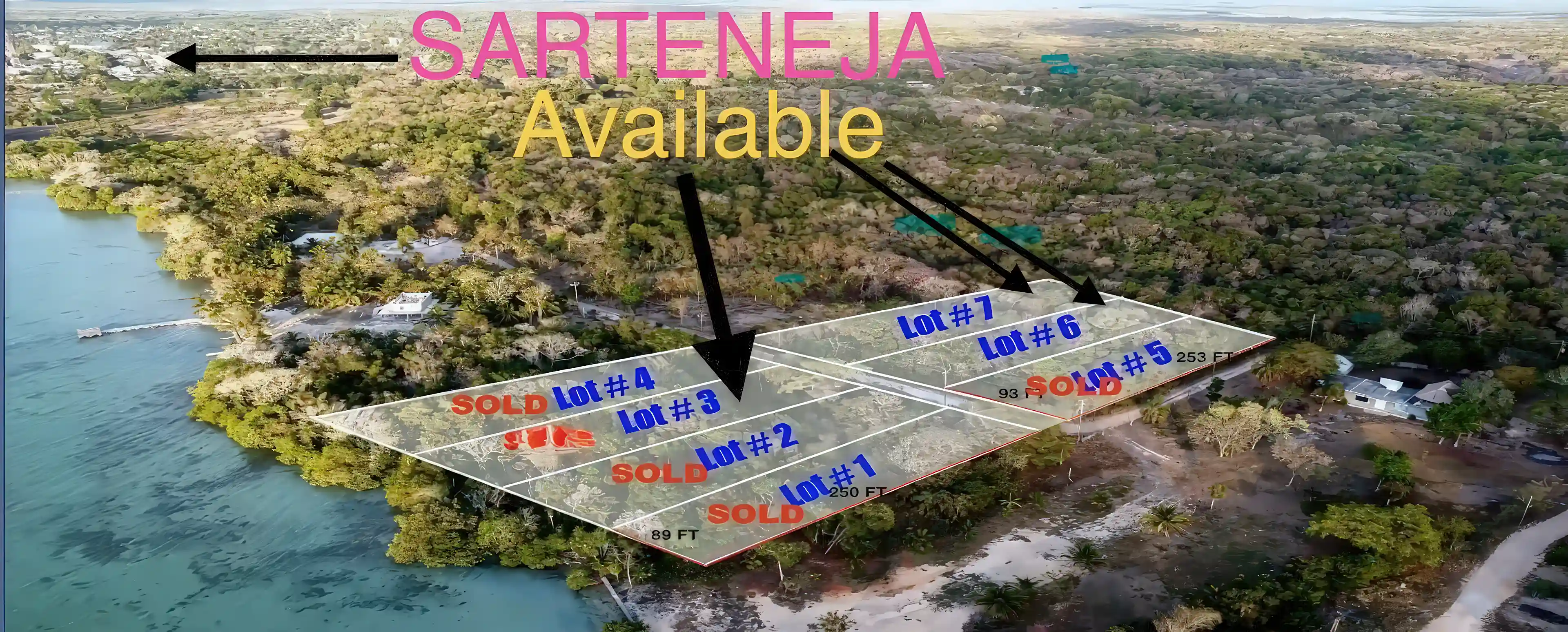 Seaview Parcels for Sale in Sarteneja Village, Corozal, Belize