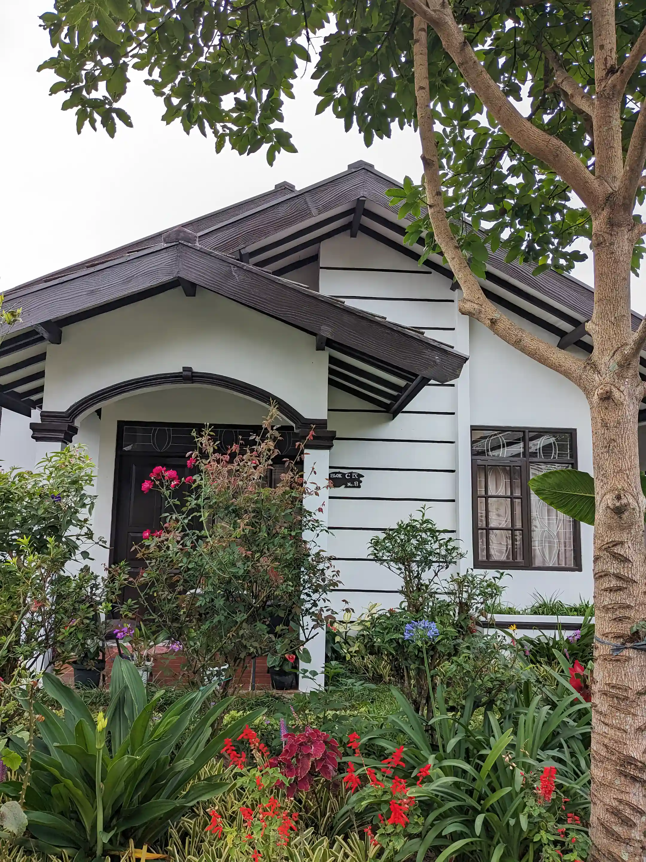 The front of the house