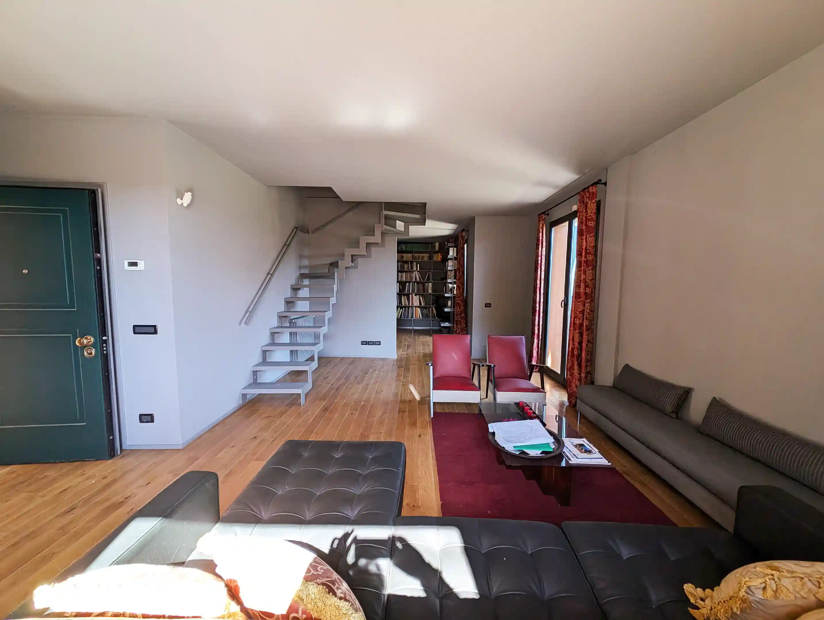 Living room with internal stairs