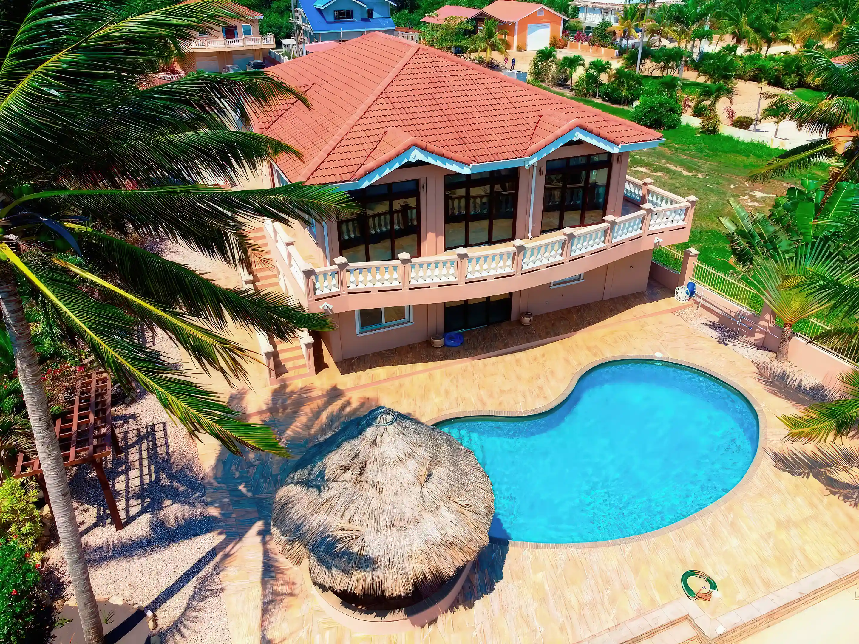 The Main House with Pool and Plalpa Pool Bar