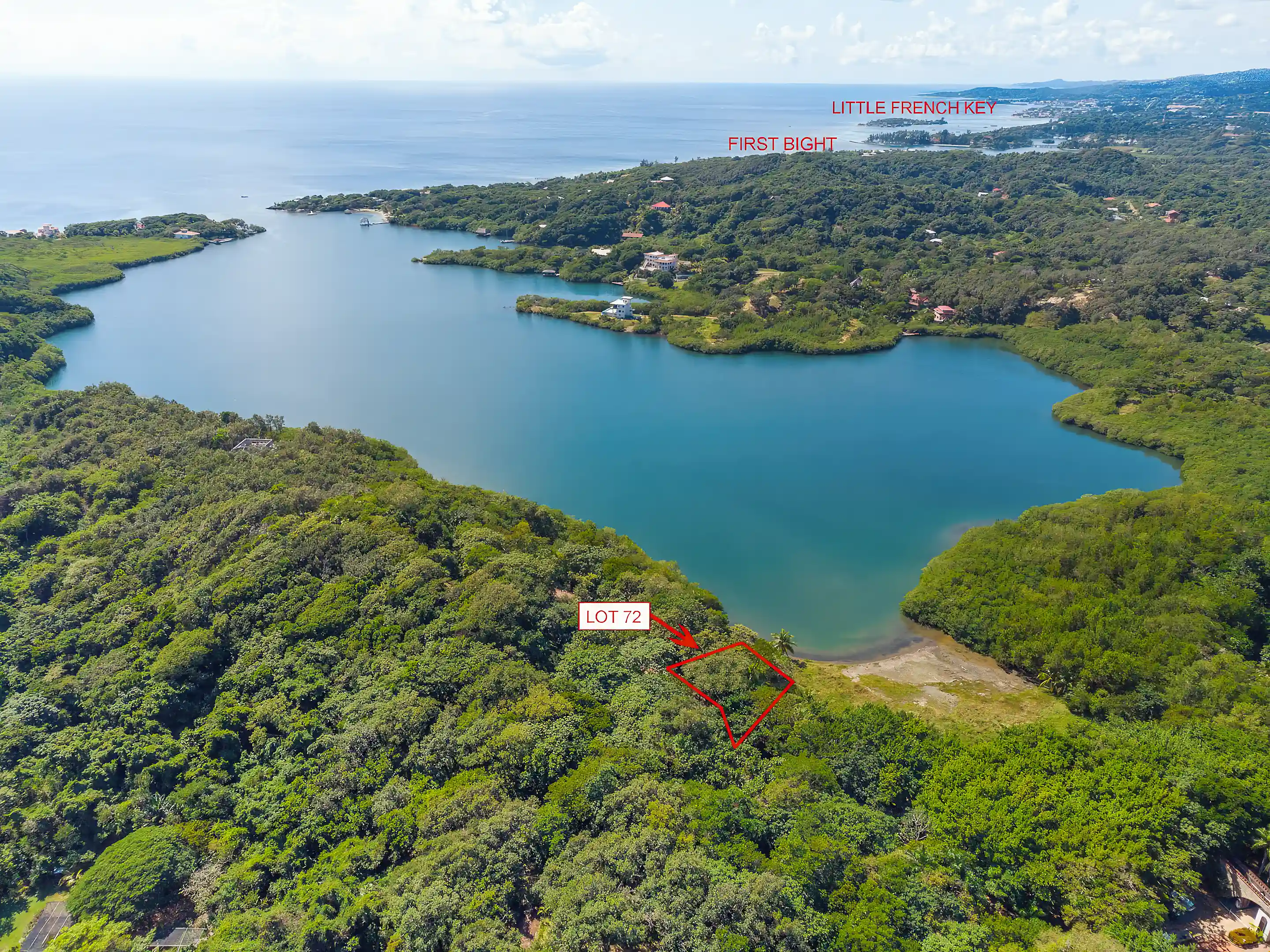 Waterfront Lot for Sale in Parrot Tree, Roatan, Bay Islands, Honduras
