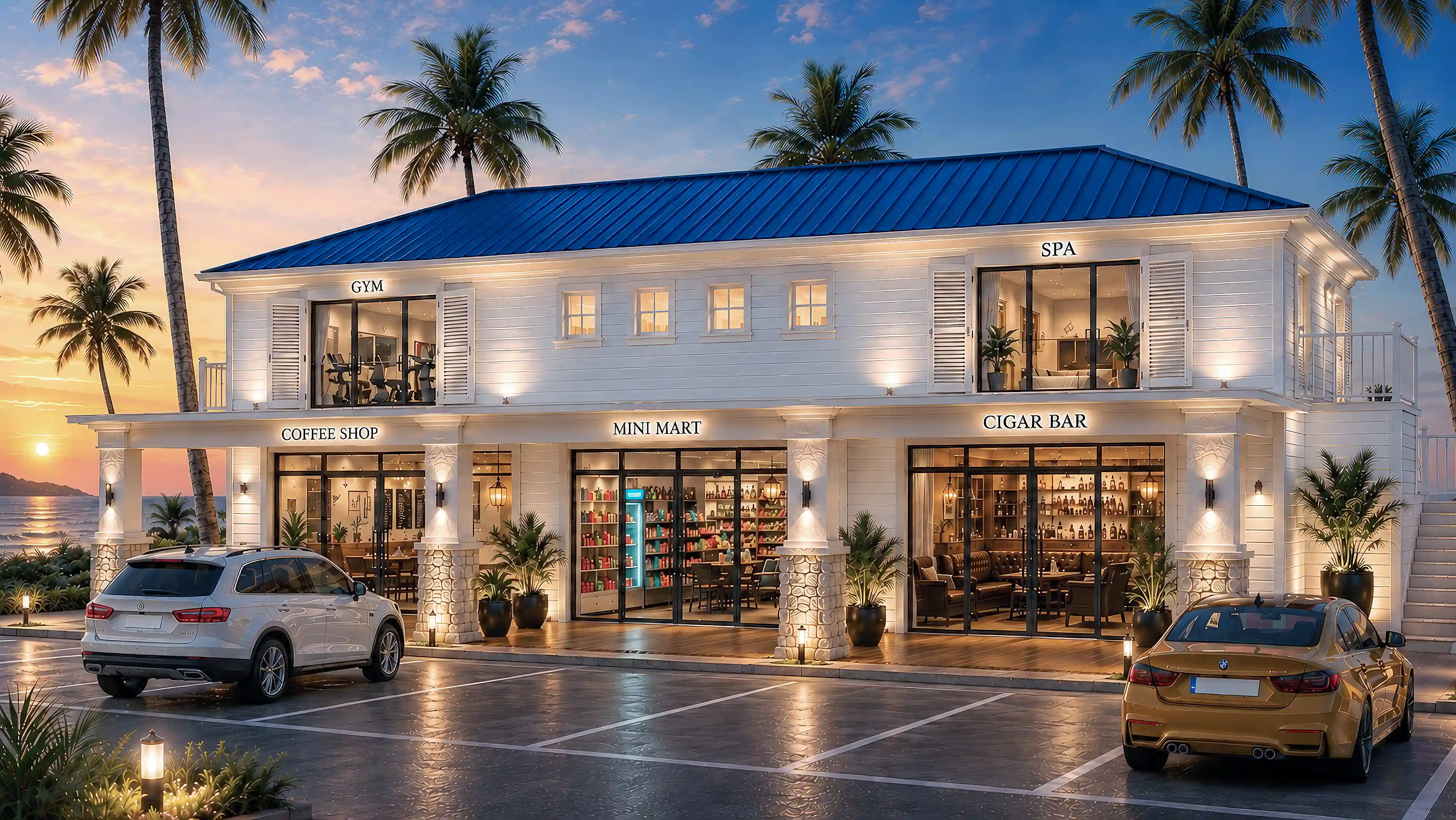 New gym and spa with Cigar Lounge, convenience, store, and...