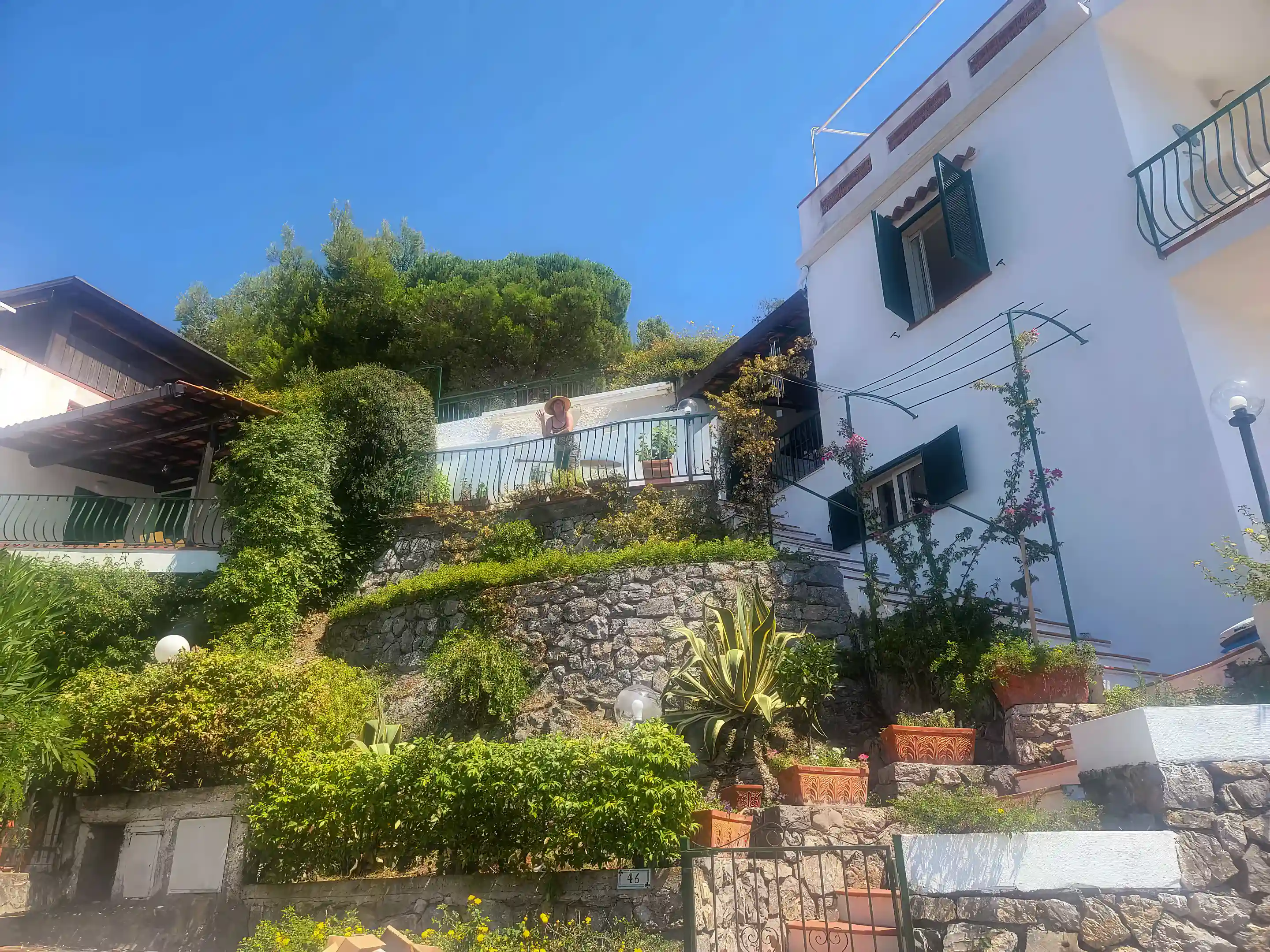 Gardens leading up to the back terrace