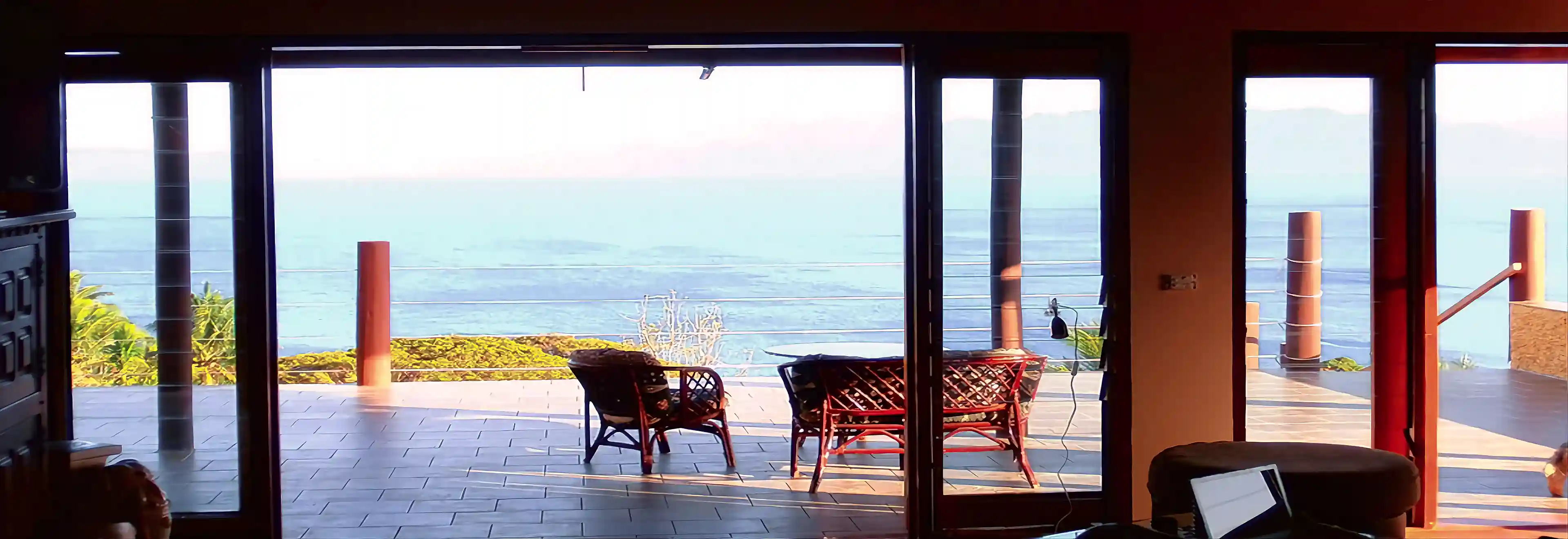 view from living room on the sea