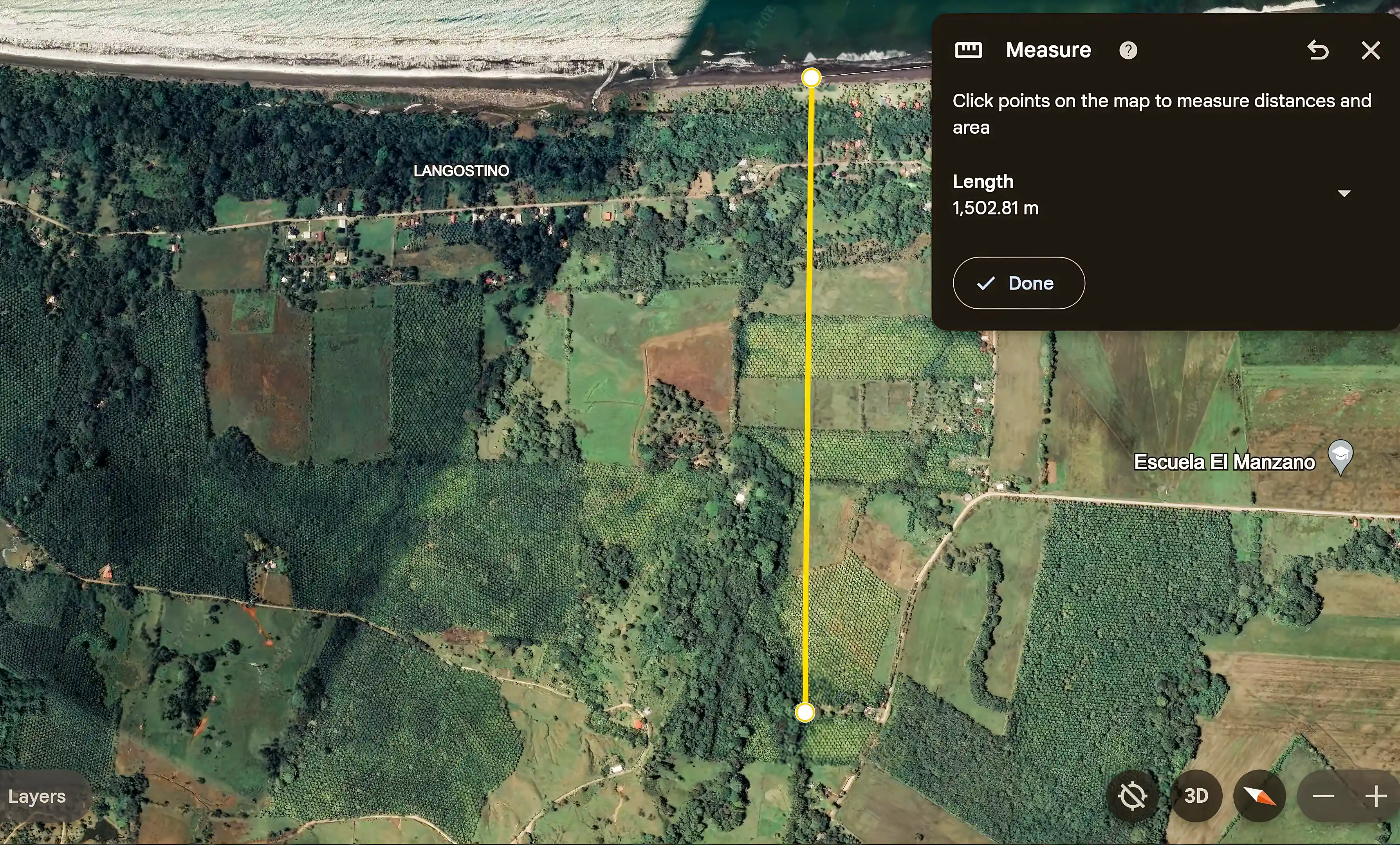 1503 meters from the beach