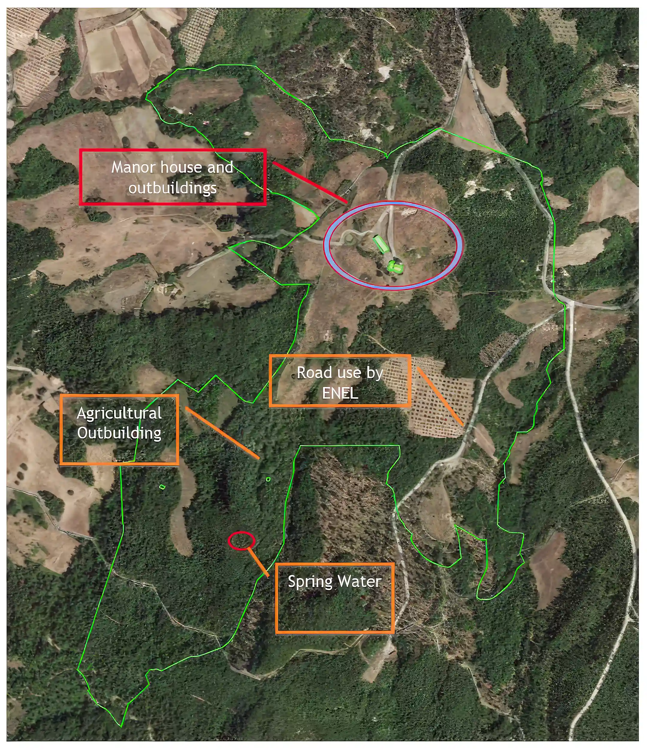 Satellite view of 50-ha Estate