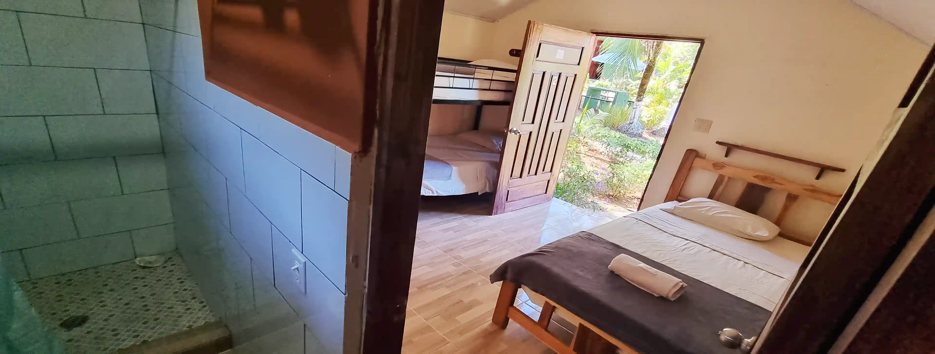 Another cabin configuration and view of the ensuite bathroom.