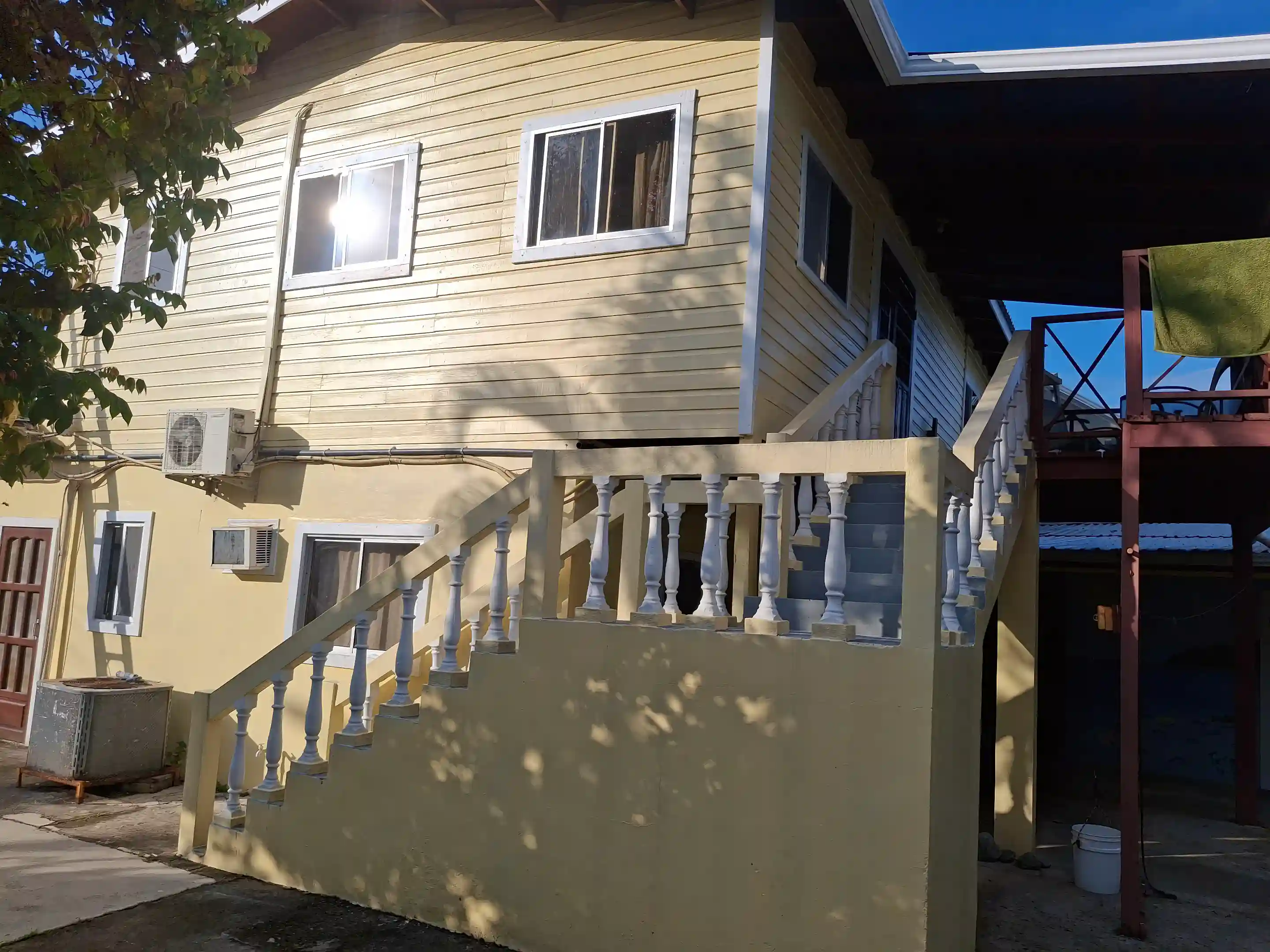 Parking side of house.
