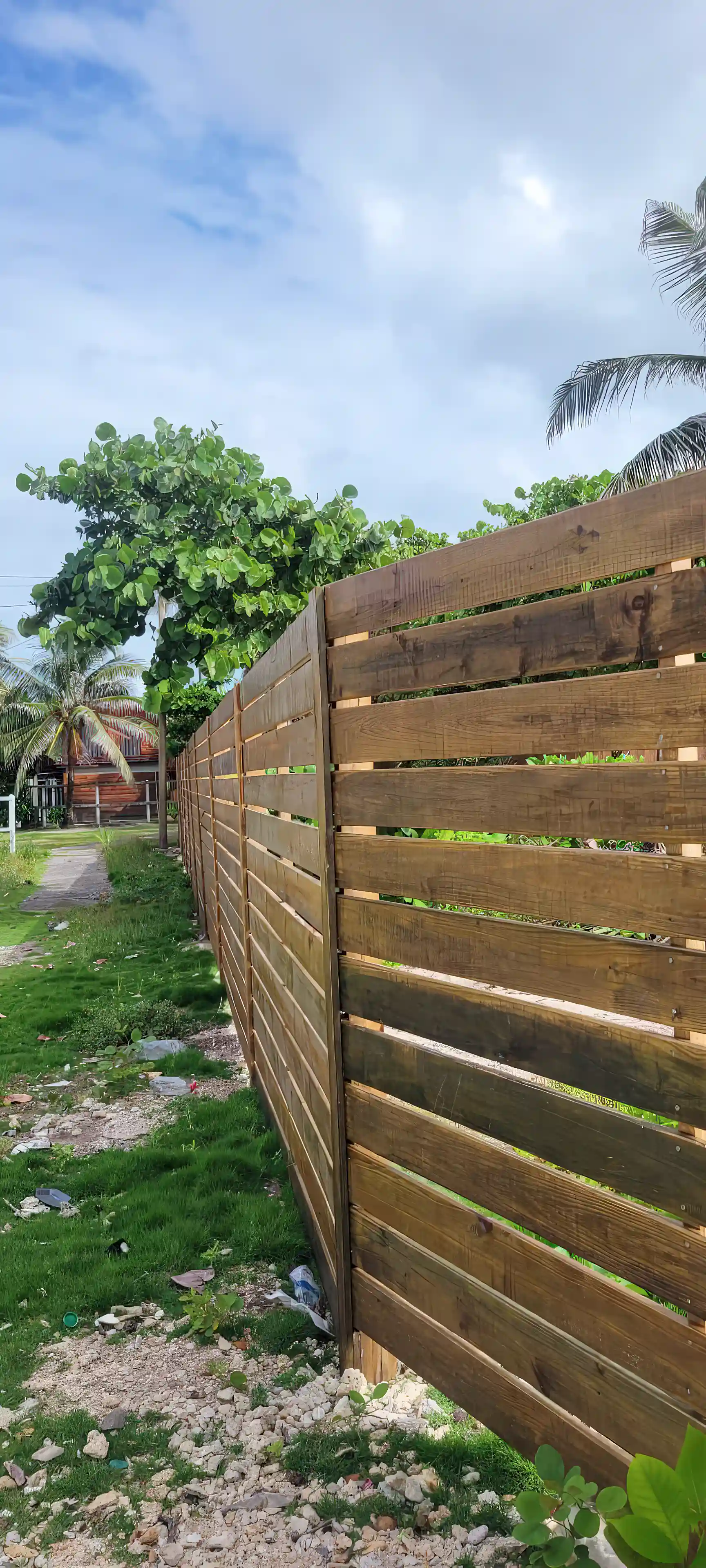 security Fence along the property build by Alexander Construction