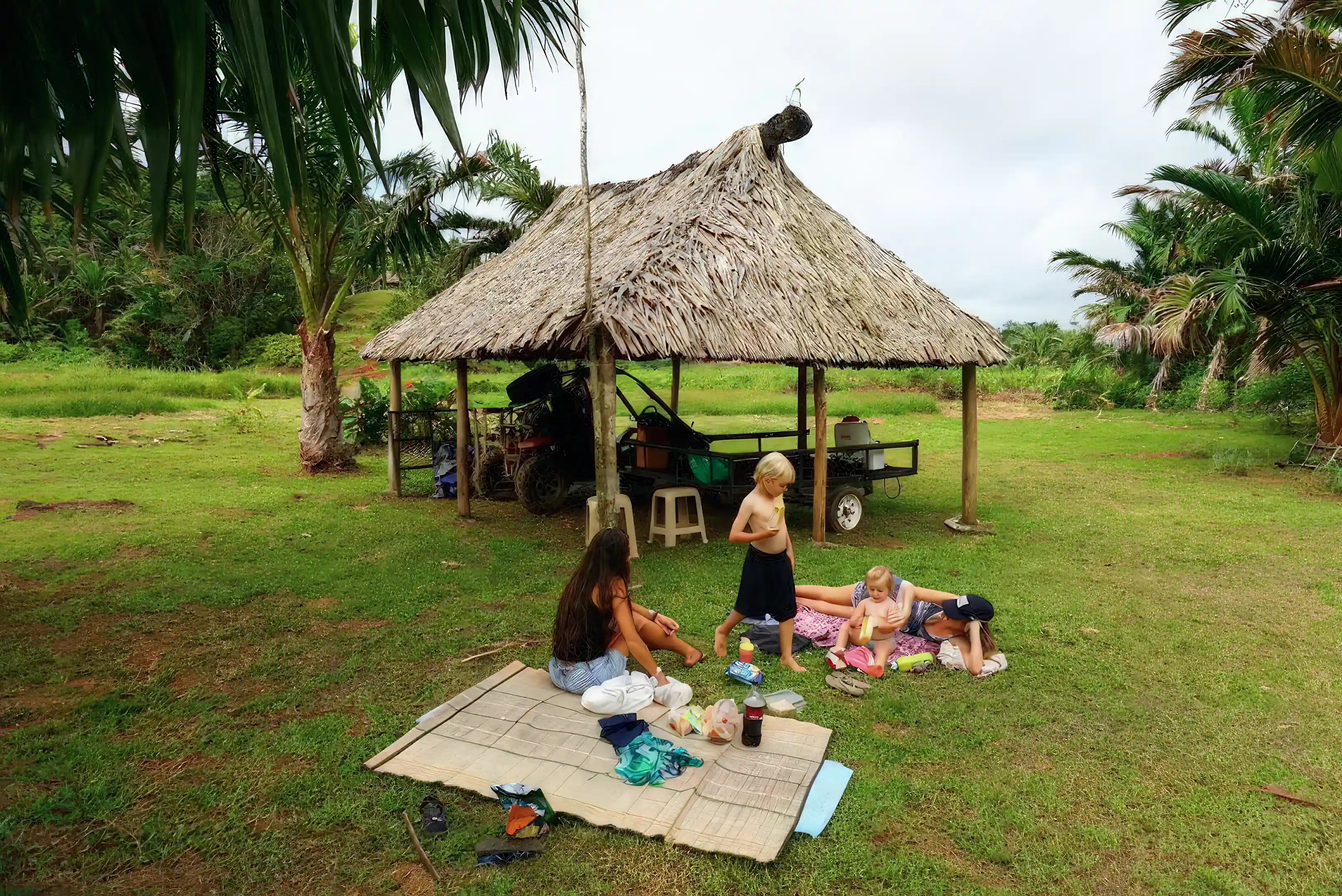Bure made from Sago thatch from the property