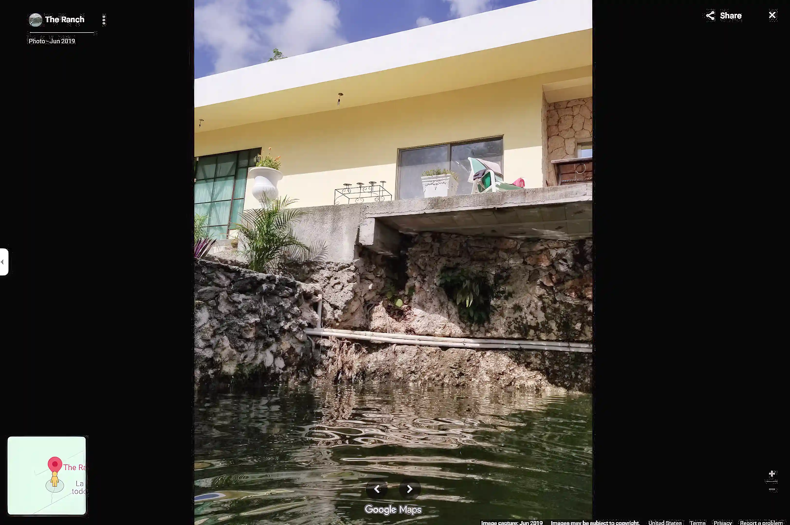 To the right is the guest studio entrance. The cement...